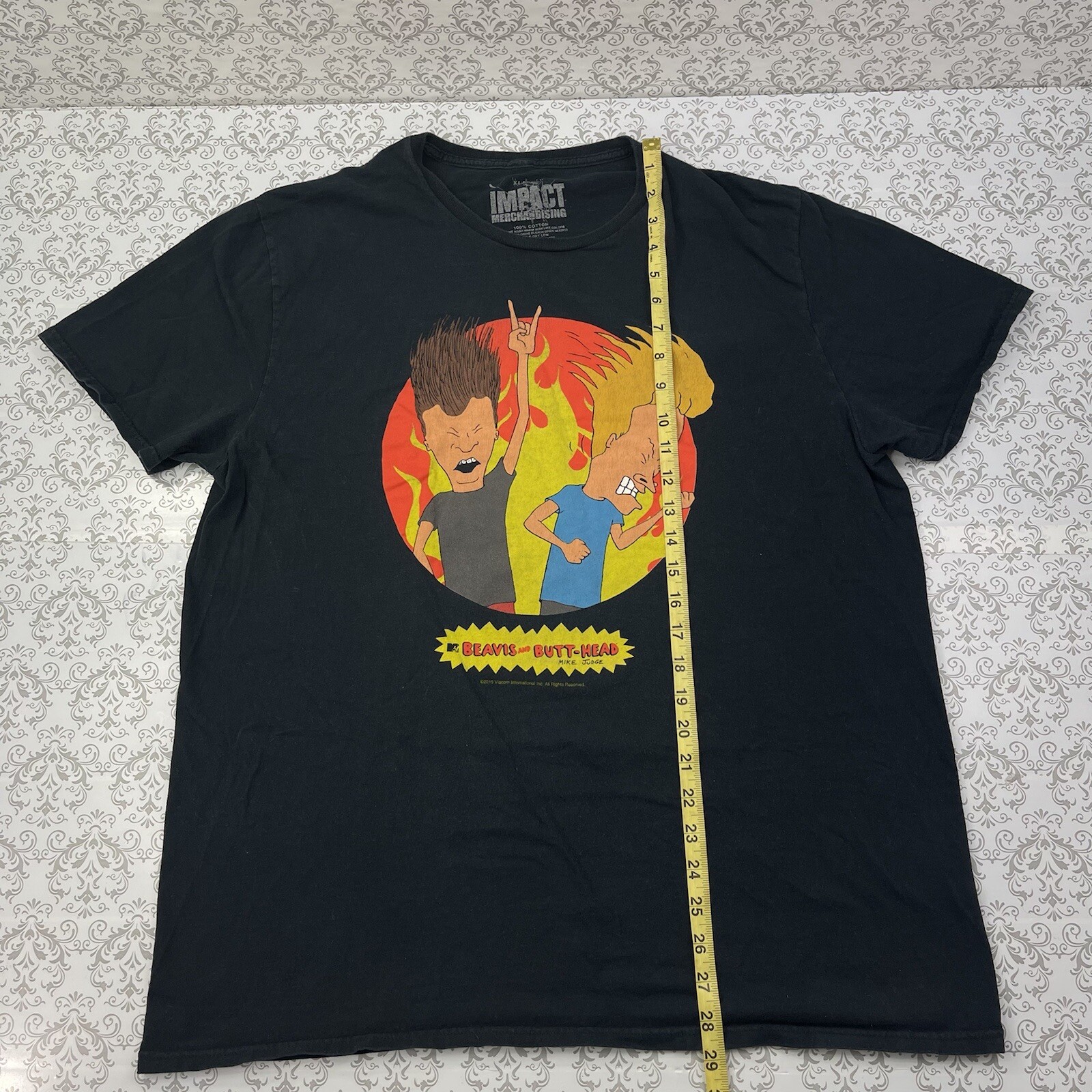 beavis and butthead Impact Merchandising Rocking on Helle Black T-Shirt Men’s XL