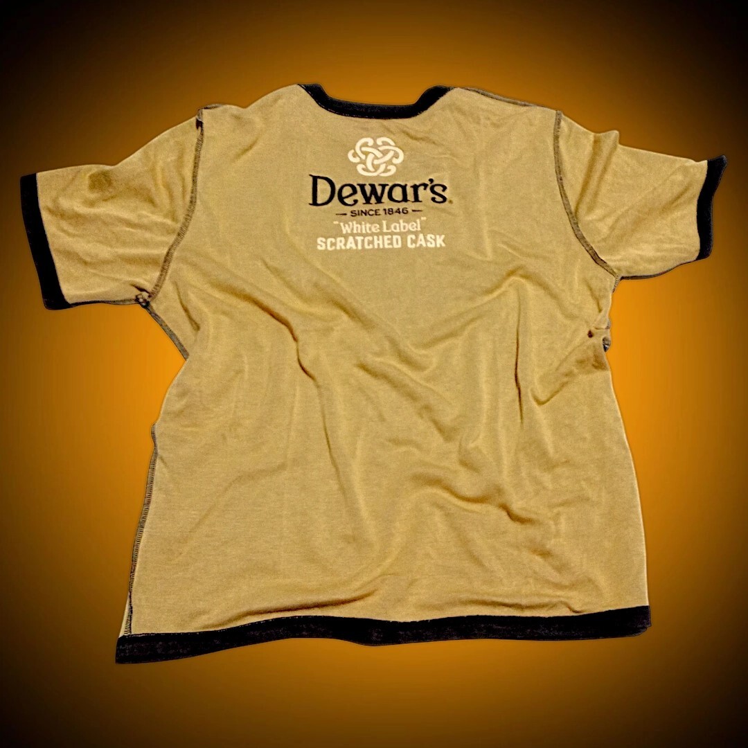 Dewar’s High-End Gold & Black SS Reversible Crew Neck Luxury Knit Shirt M-L-XL