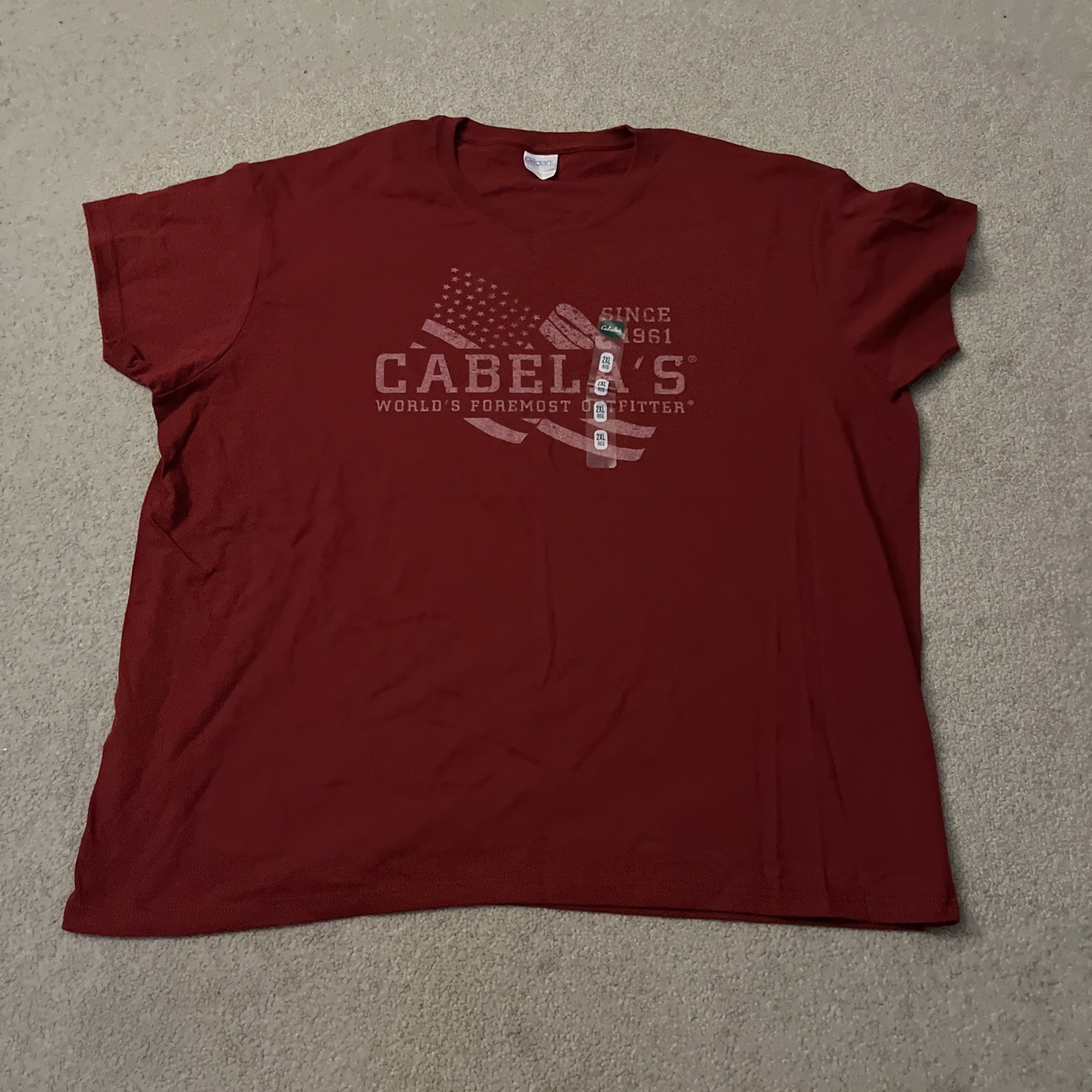 Gilden Cabela’s Red T-Shirt Men’s 2XL