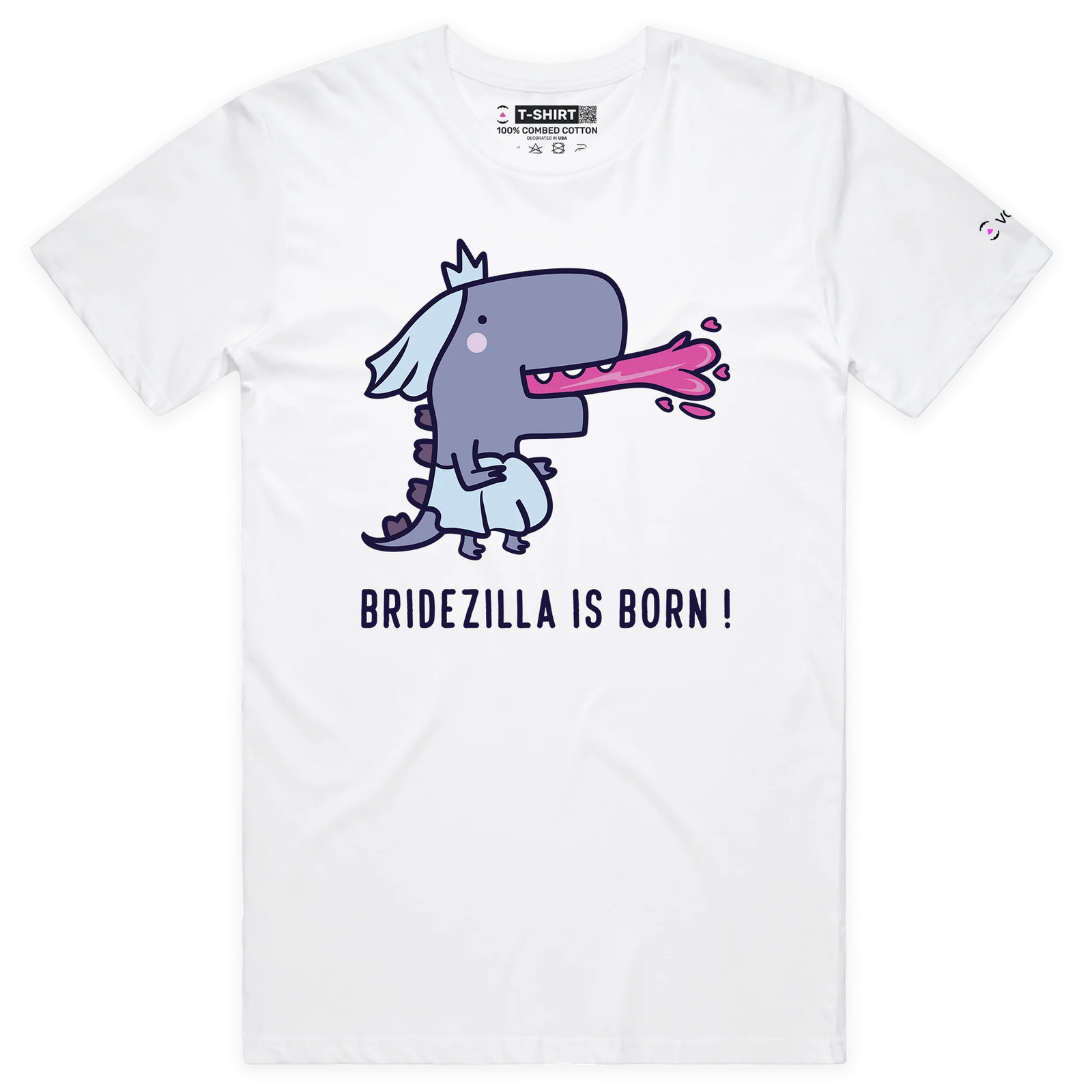 VOICEART Bridezilla at the Wedding Funny Couples T-Shirt with Premium Graphic