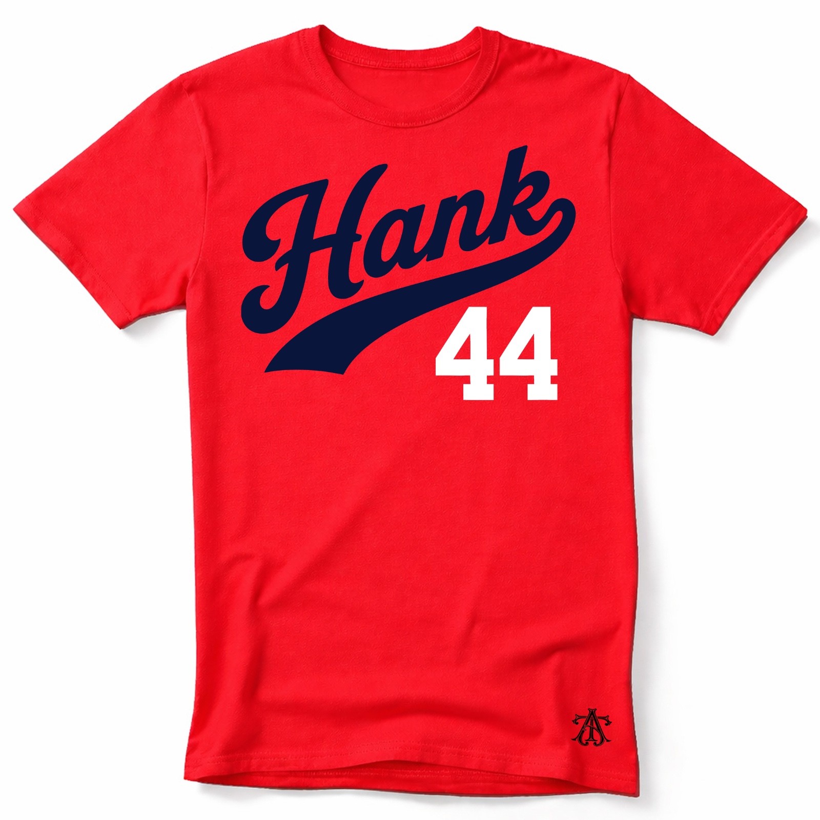HANK 44, Baseball HOF themed Pre-Shrunk Ring Spun Cotton T-Shirt