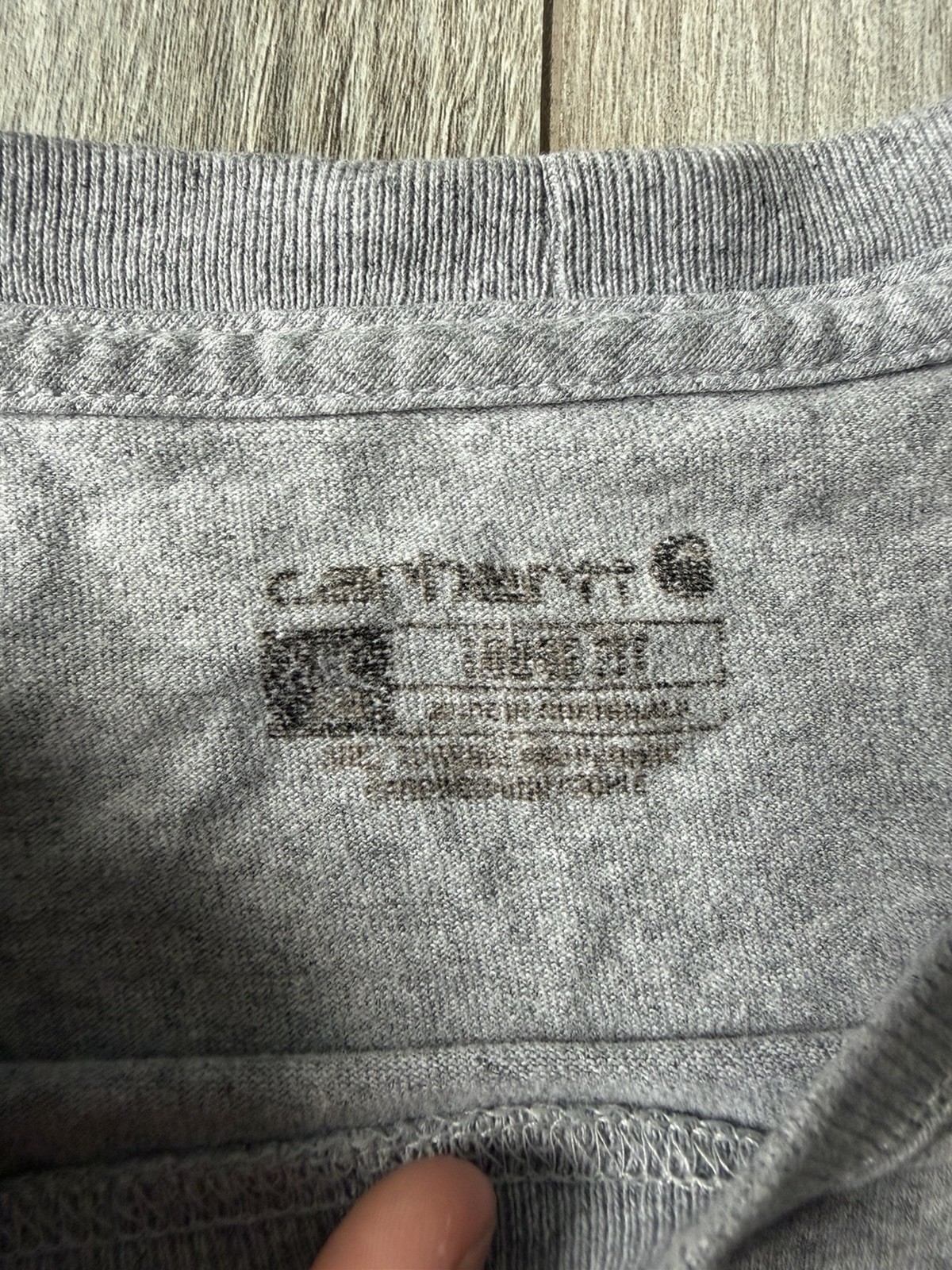 Gray Carhartt pocket tee 2xl