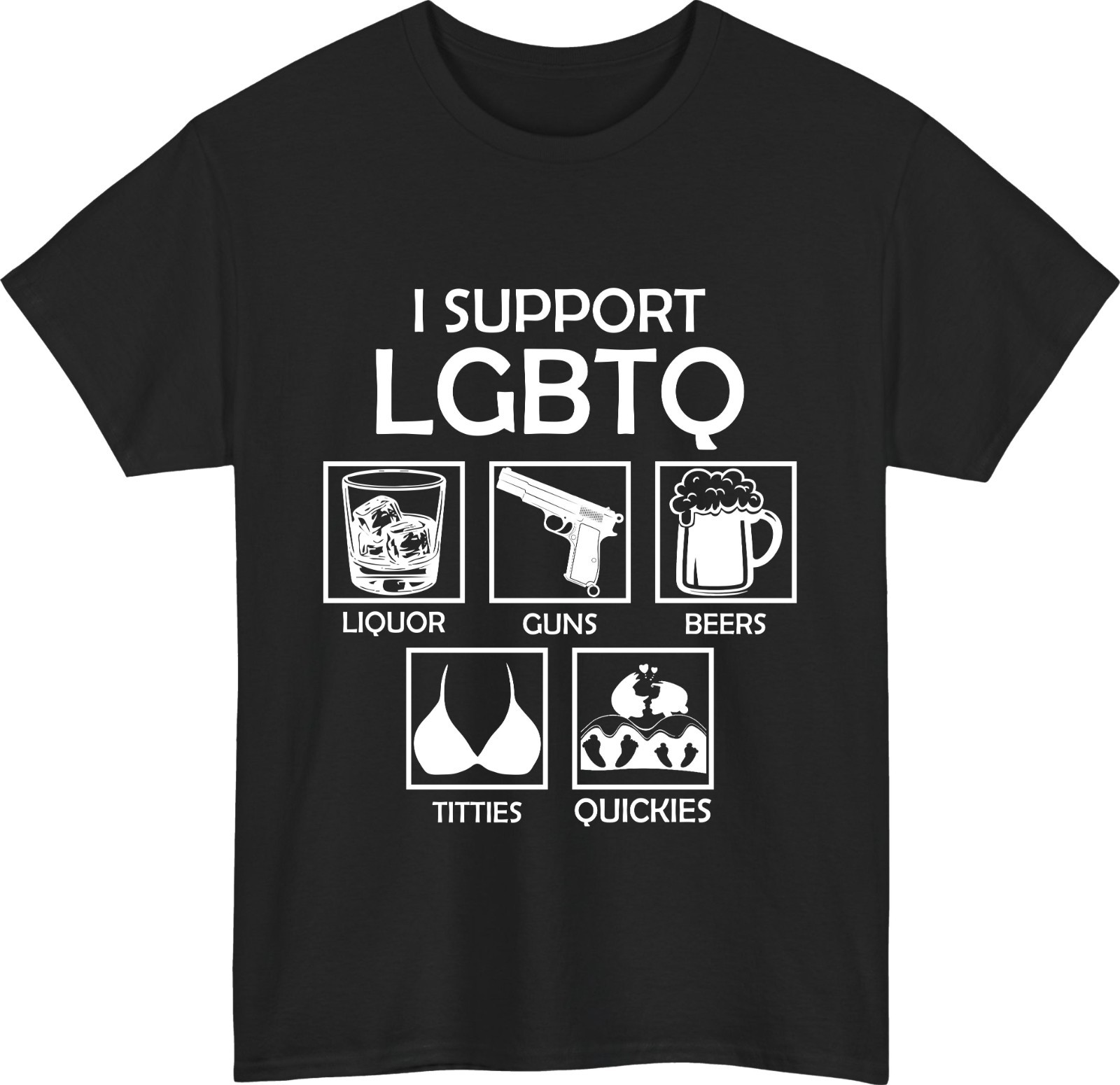 I Support LGBTQ Meme T-Shirt – Funny Novelty Drinking Adult Humor Sarcastic Tee
