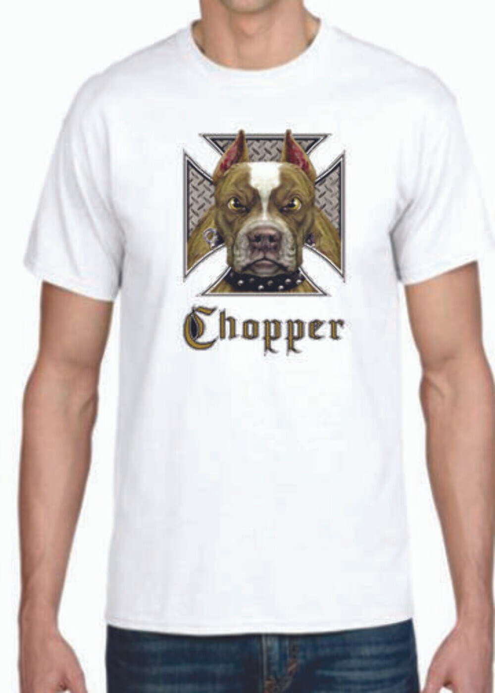Adult DryBlend® T-Shirt – ( CHOPPER – BIKER / CHOPPER / PIT BULL)