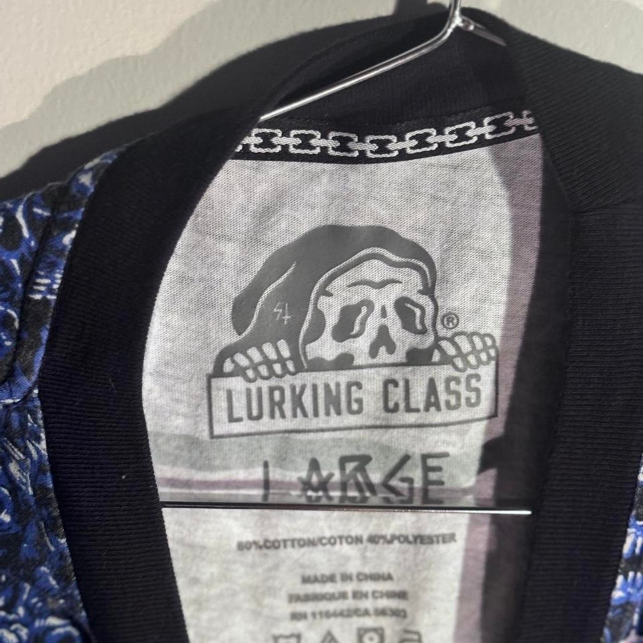 Lurking Class blue all over print gore tee Size L