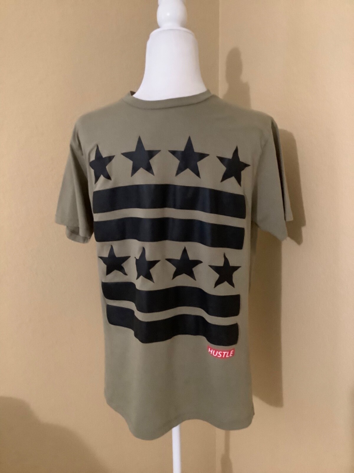 Locked & Loaded Hustle Mens Short Sleeve Green T Shirt Size L