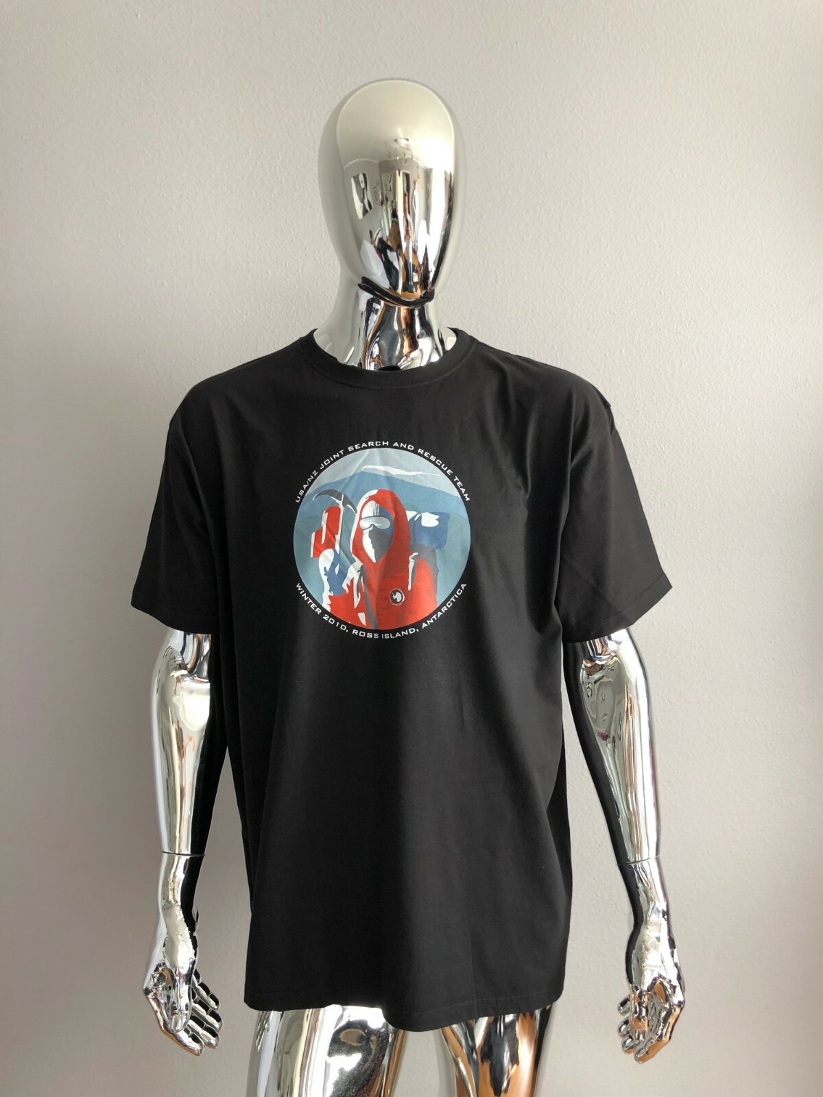 Econscious Men’s Beach and Rescue Team Black Short Sleeve T-Shirt Size 2XL