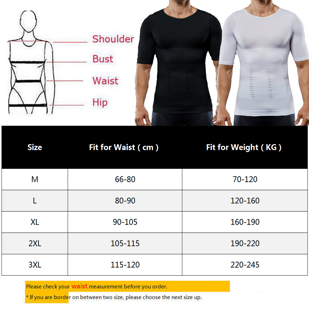 Men’s Seamless Slimming Body Shaper Vest Abdomen T-Shirt Compression Sport Top