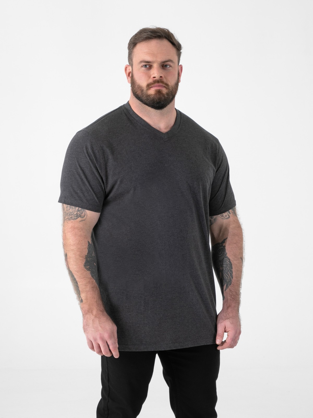 D555 DUKE MENS V NECK T-SHIRT TEE SHIRT PREMIUM COMBED COTTON M-XXL IN 9 COLORS
