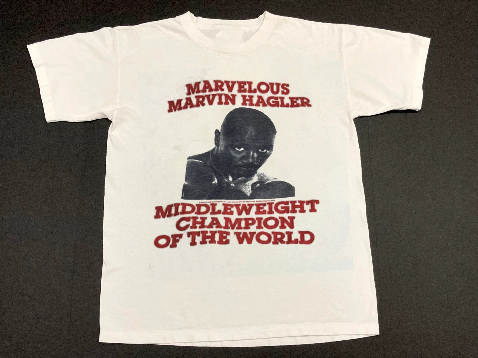 Rare Marvin Hagler Boxing Midweight The World Champion Shirt VA894