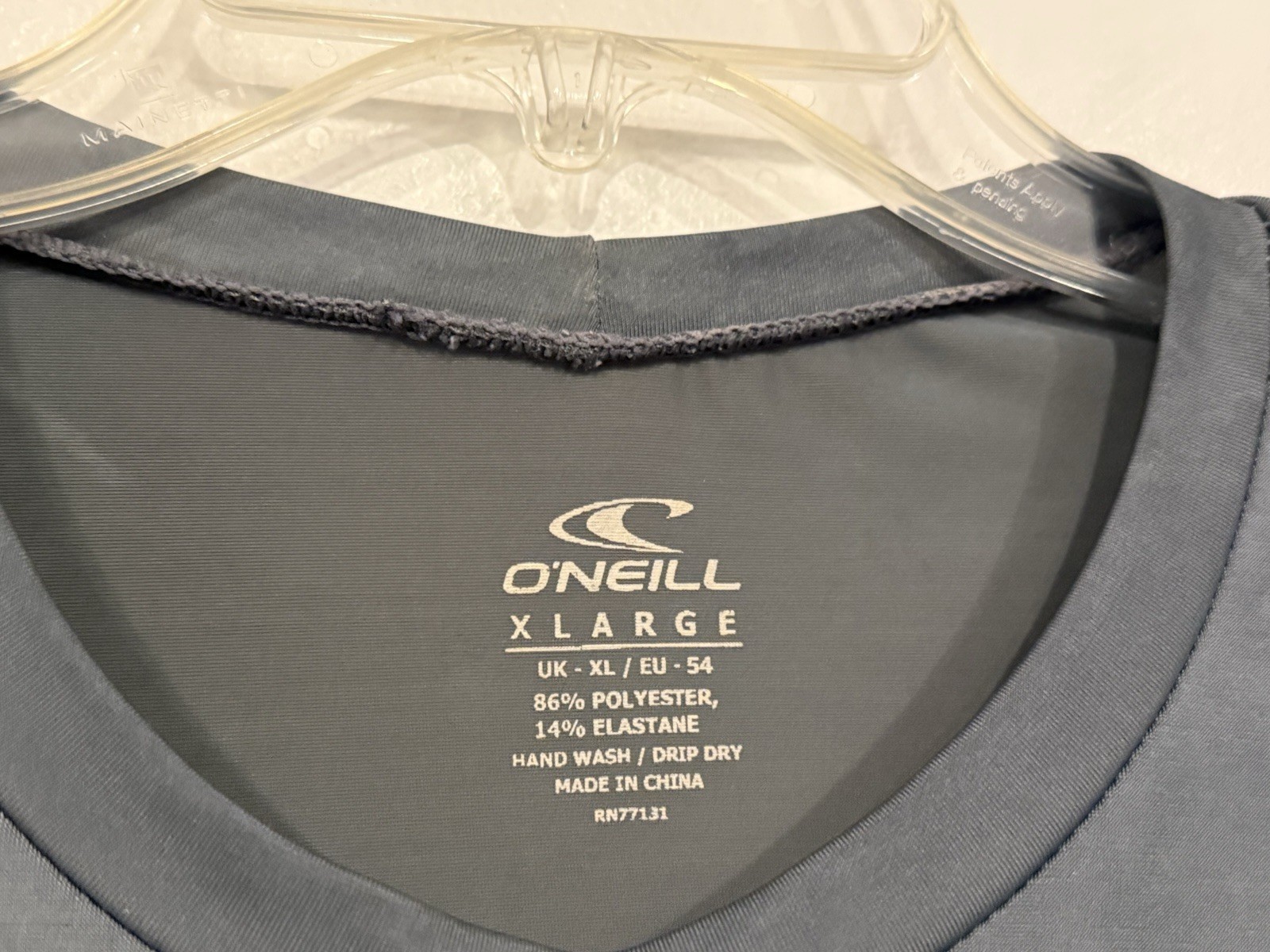 O’Neill Basic Skins Rash Guard Shirt Men’s Sz XL 50+ Ultraviolet Protection Blue