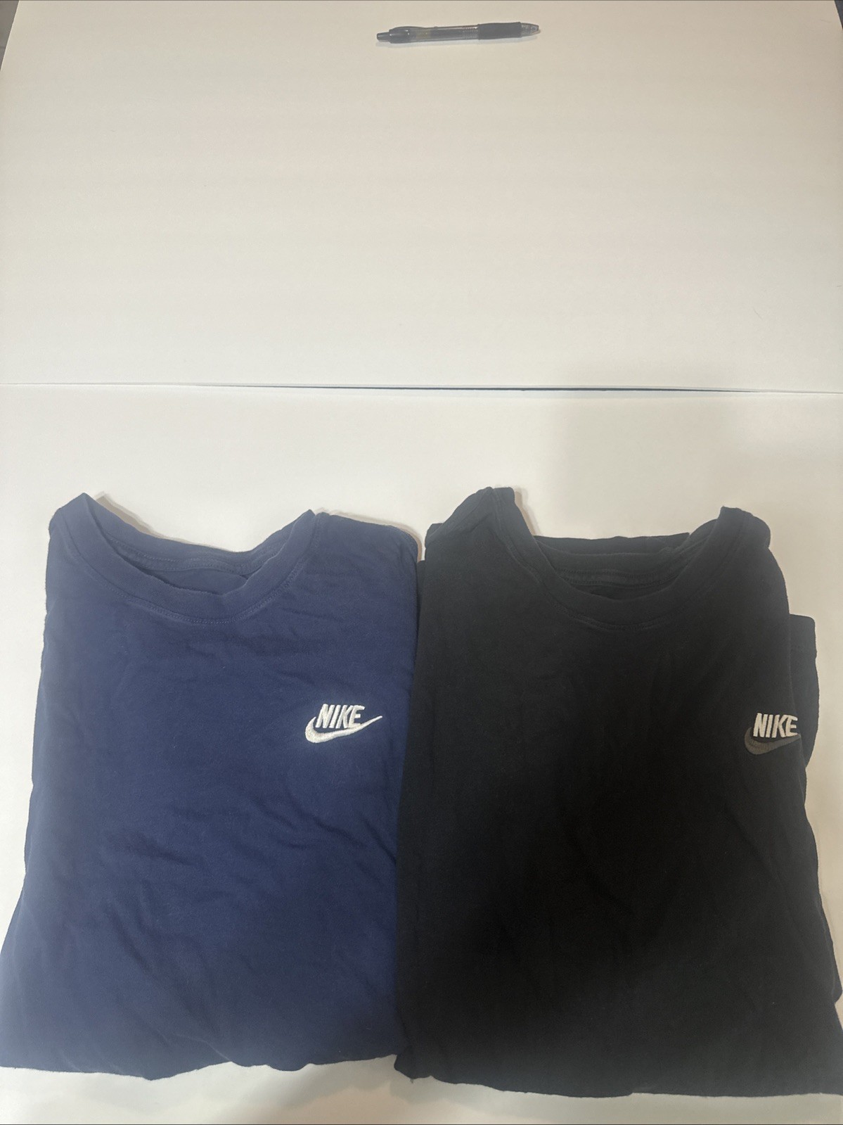 Lot Of 2 Nike Cotton T Shirt Medium Mens Navy & Black READ