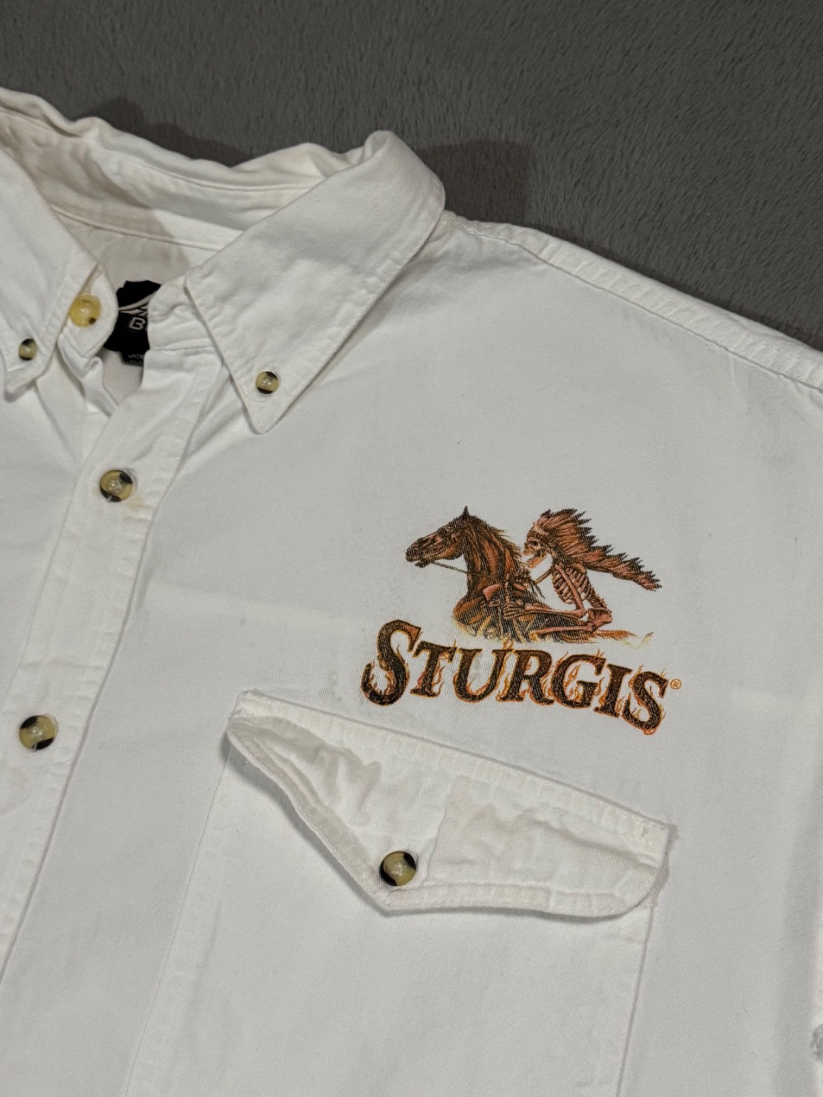 Sturgis Motorcycles Black Hills Rally Vtg 3D Skeleton Horse Tank Top T Shirt 5XL