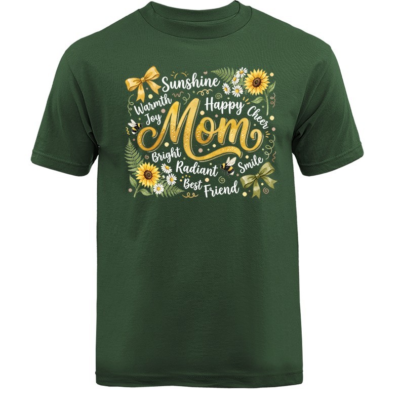 Happy Mom Sunflower Floral Mother’s Day Gift Unisex T-shirt