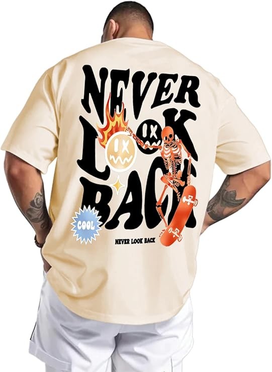 Vintage Graphic T-Shirt Mens Letter Print Rapper Streetwear