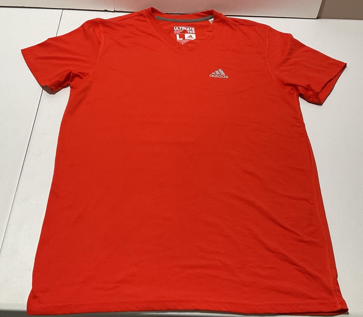 Adidas Ultimate Tee Men’s V-Neck Red Sz Large