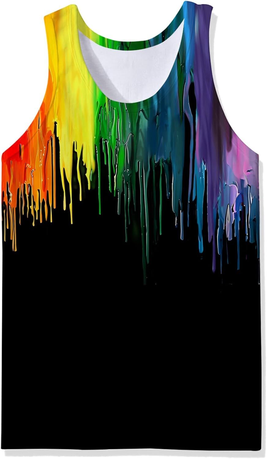 Mens Tank Tops Funny Graphic Summer Sleeveless Tank Top,comfortable, breathable