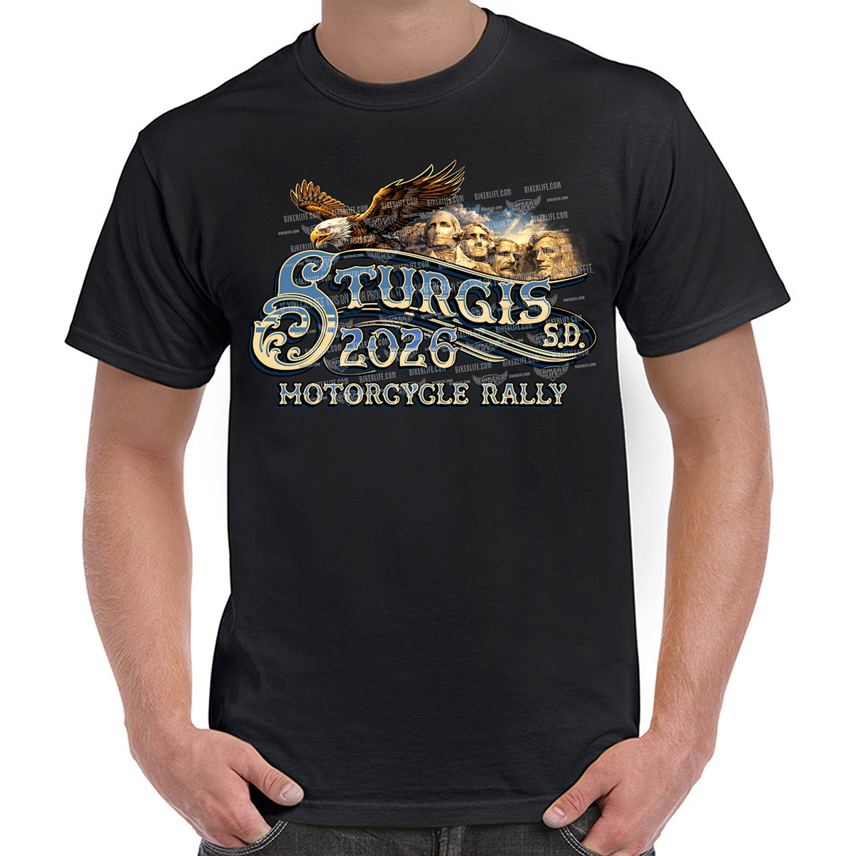 T-Shirt 2026 Sturgis Motorcycle Rally Rushmore Race No Harley