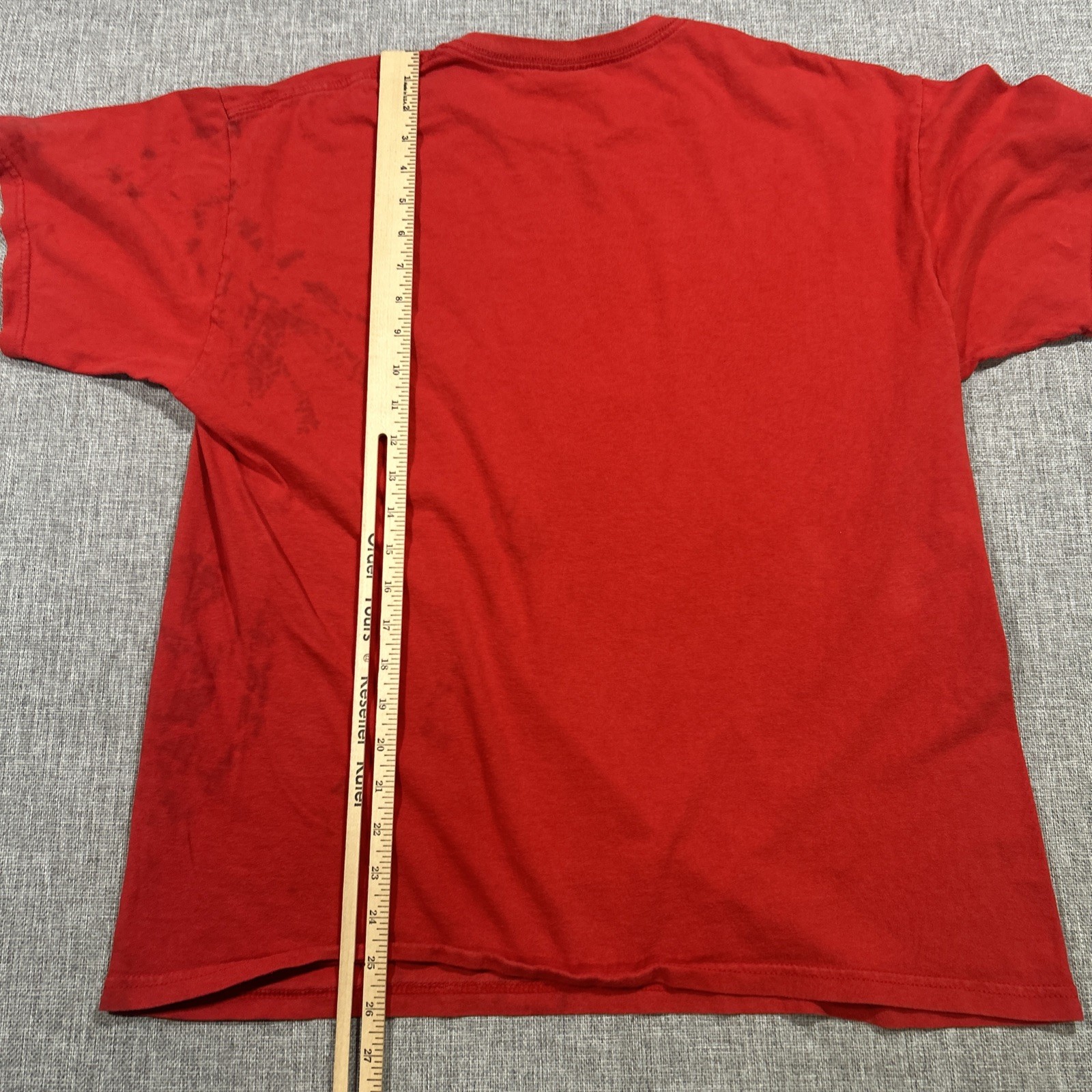 2011 Adventure Time Shirt Size L Cartoon Network Red What Time Is It Finn Jake