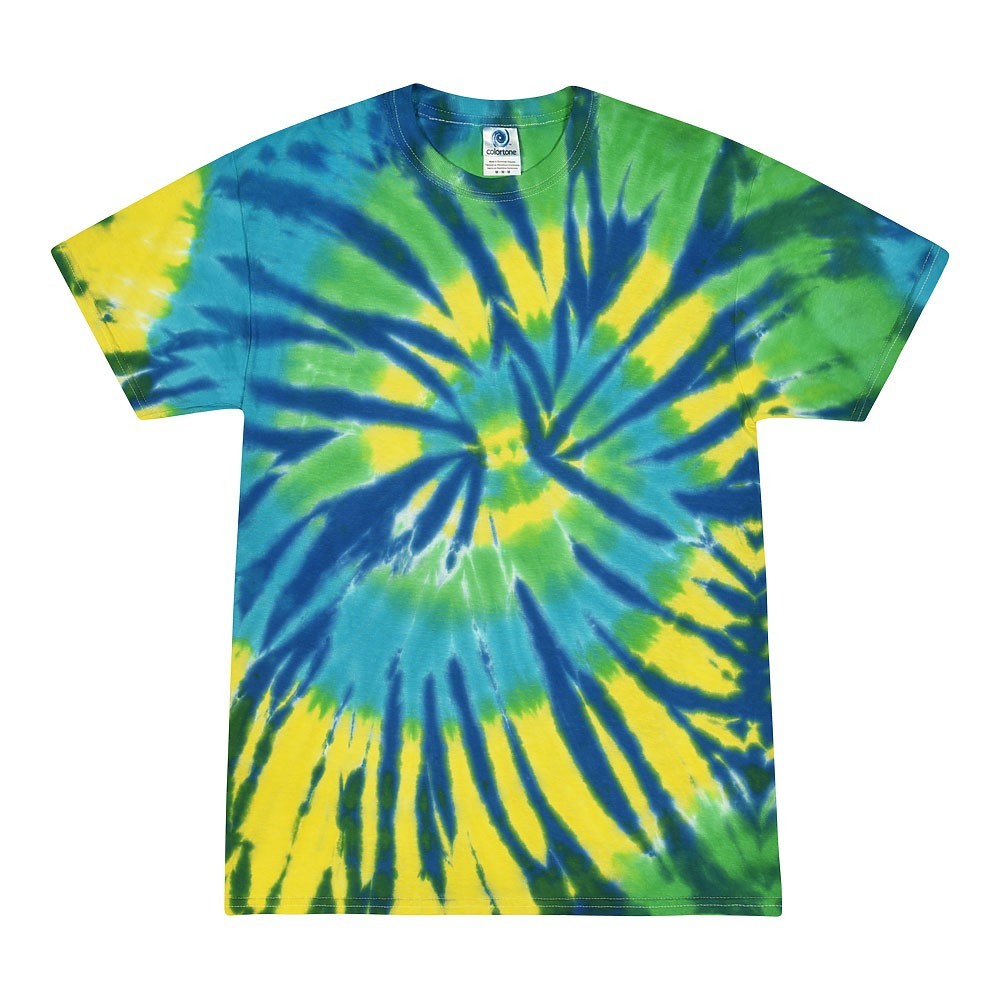 Multi-Color Tie Dye T-Shirts, Kids & Adults Short Sleeve Cotton Colortone