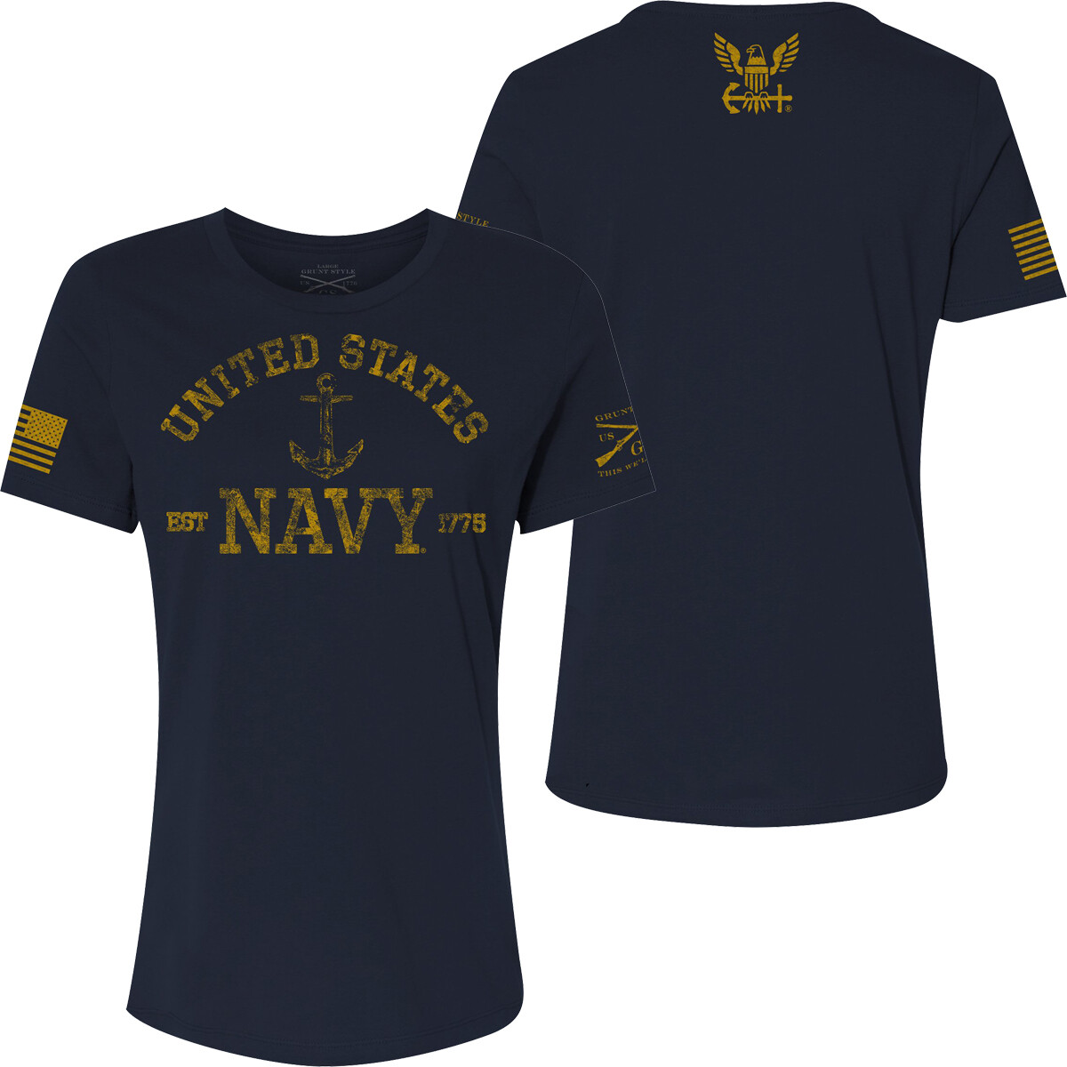 Grunt Style Women’s USN – Est. 1775 Relaxed Fit T-Shirt – Navy
