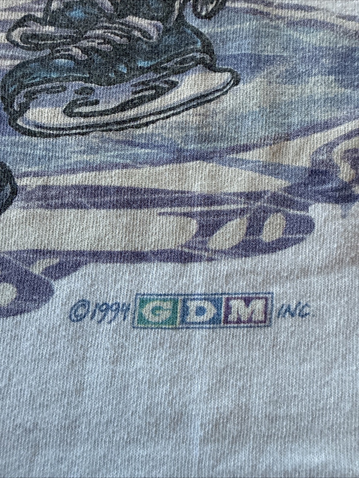 Vintage Grateful Dead Liquid Blue Hockey Tie Dye T Shirt 1994 XXL. 2XL Faceoff
