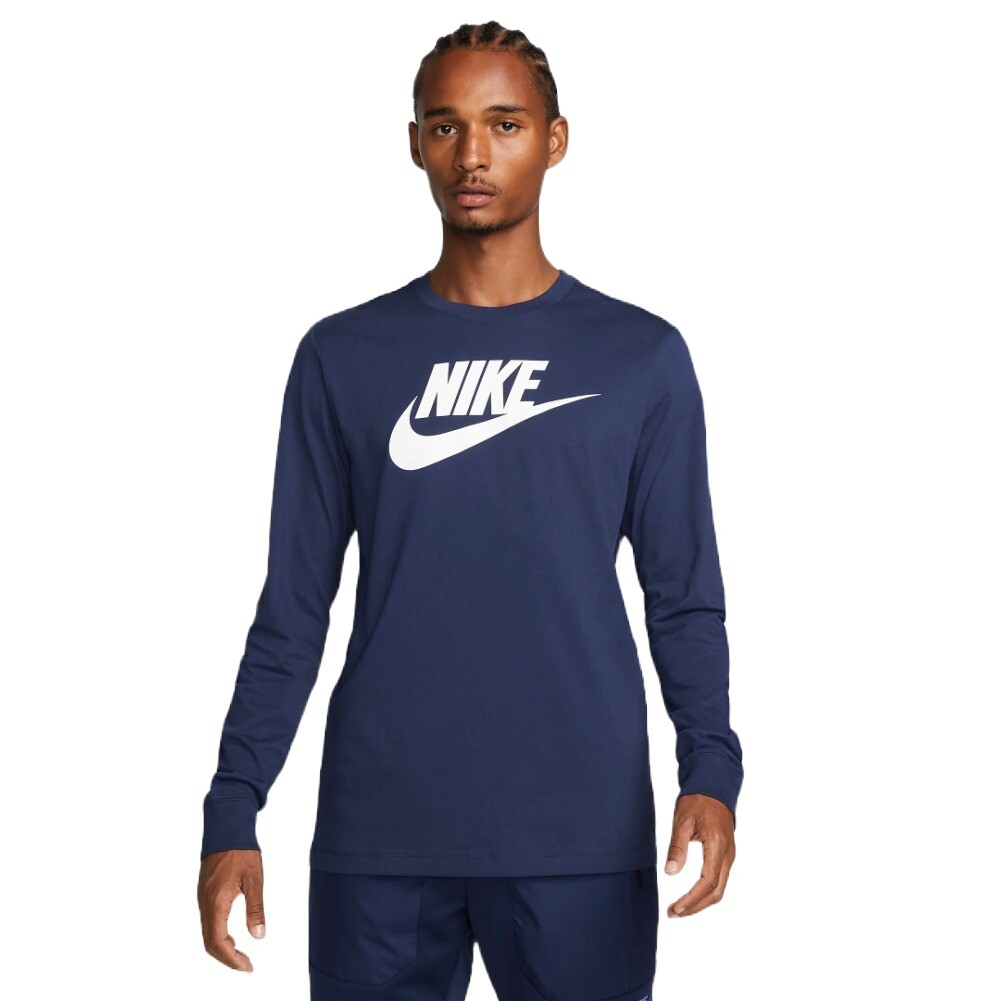 Nike Men’s Long Sleeve Shirt Athletic Sportswear Swoosh Logo Sport Style T-Shirt