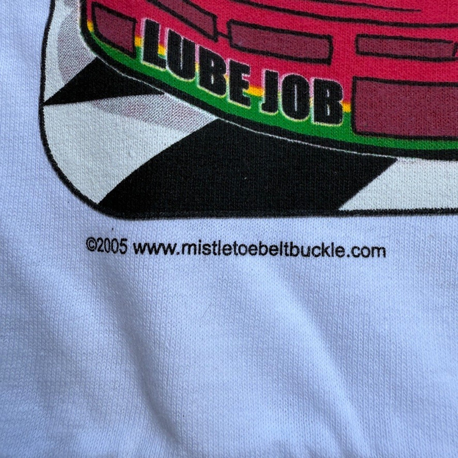 Vintage Funny Shirt Mens Small Adult Humor Racing Auto Mistletoe Belt Buckle