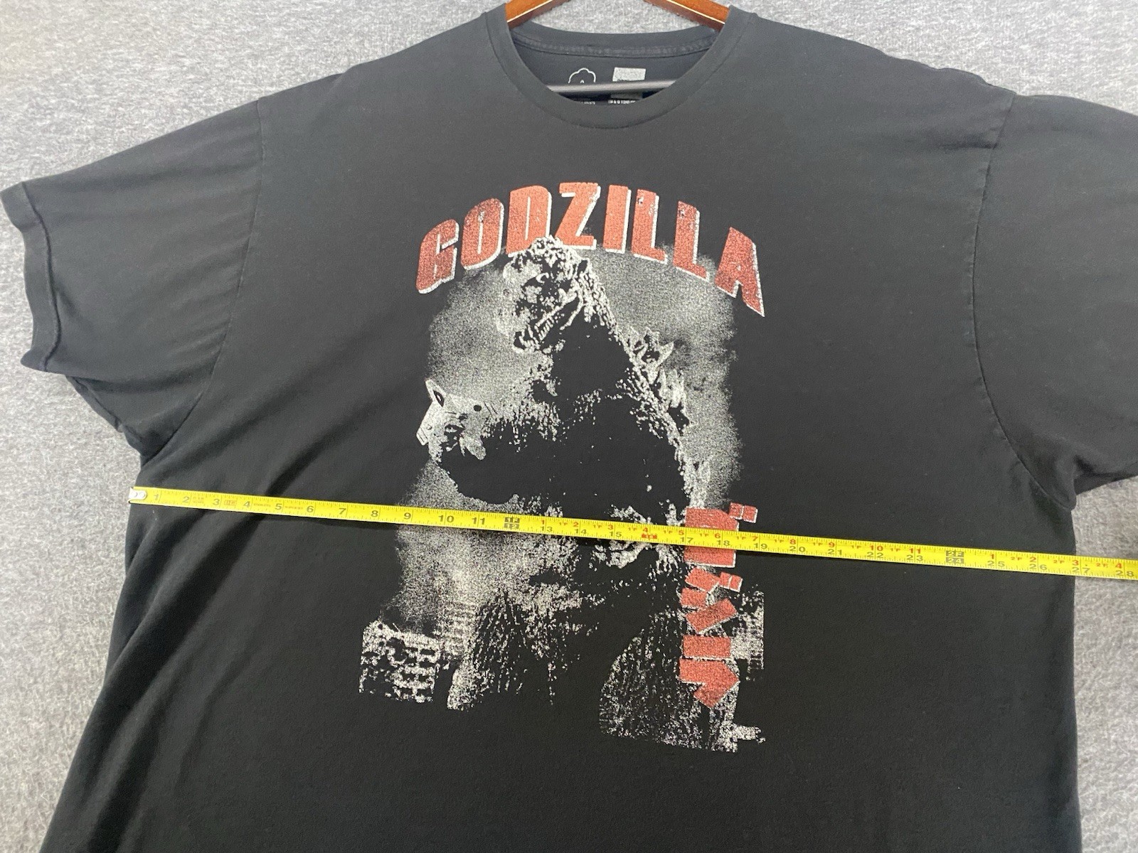 Godzilla T Shirt Mens Graphic Tee 3XL Black Short Sleeve Crew Neck See Pics