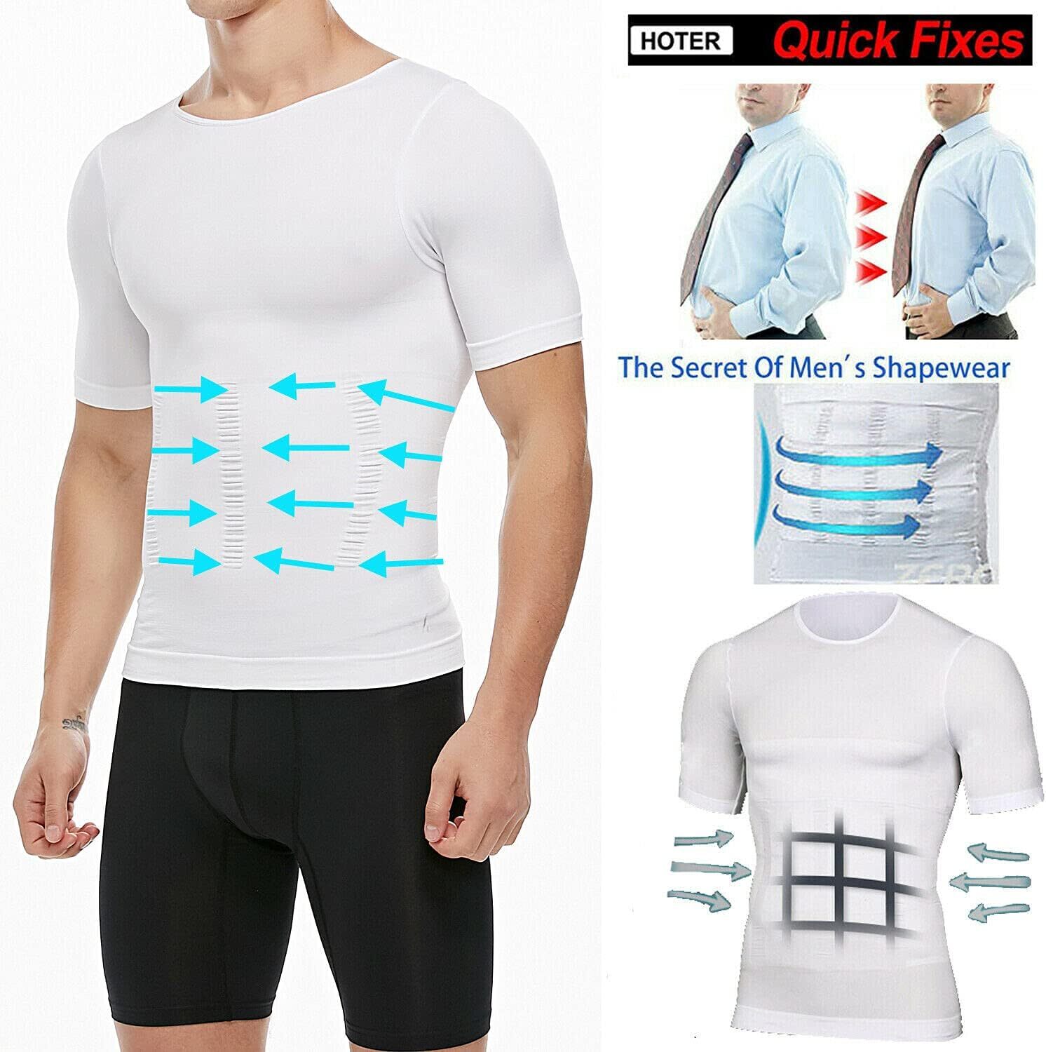 Men Slimming Body Shaper Gynecomastia Posture Corrector Vest Compression Shirt
