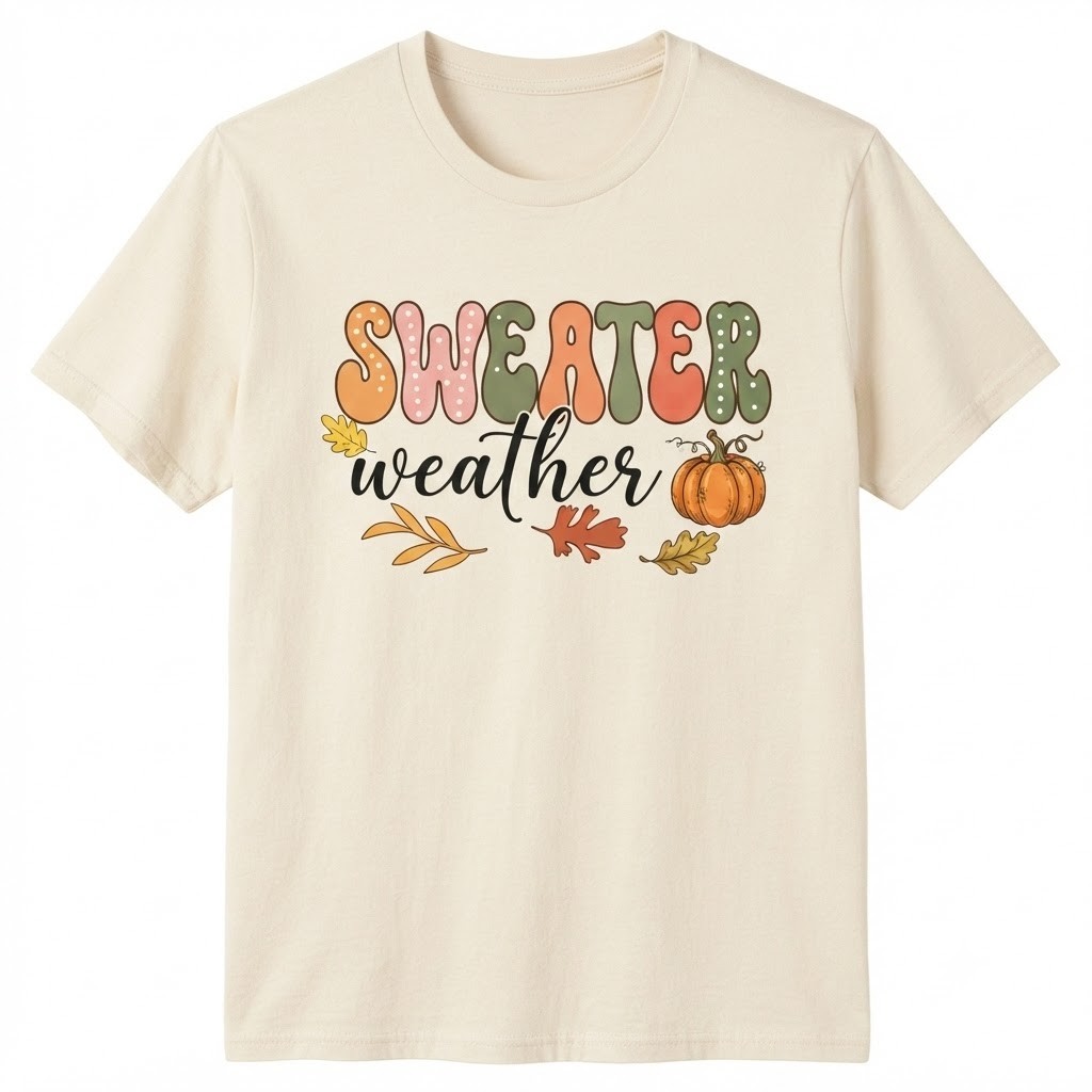 Cozy Fall Vibes Pumpkin Season Sweater Weather T-shirt For Men Women