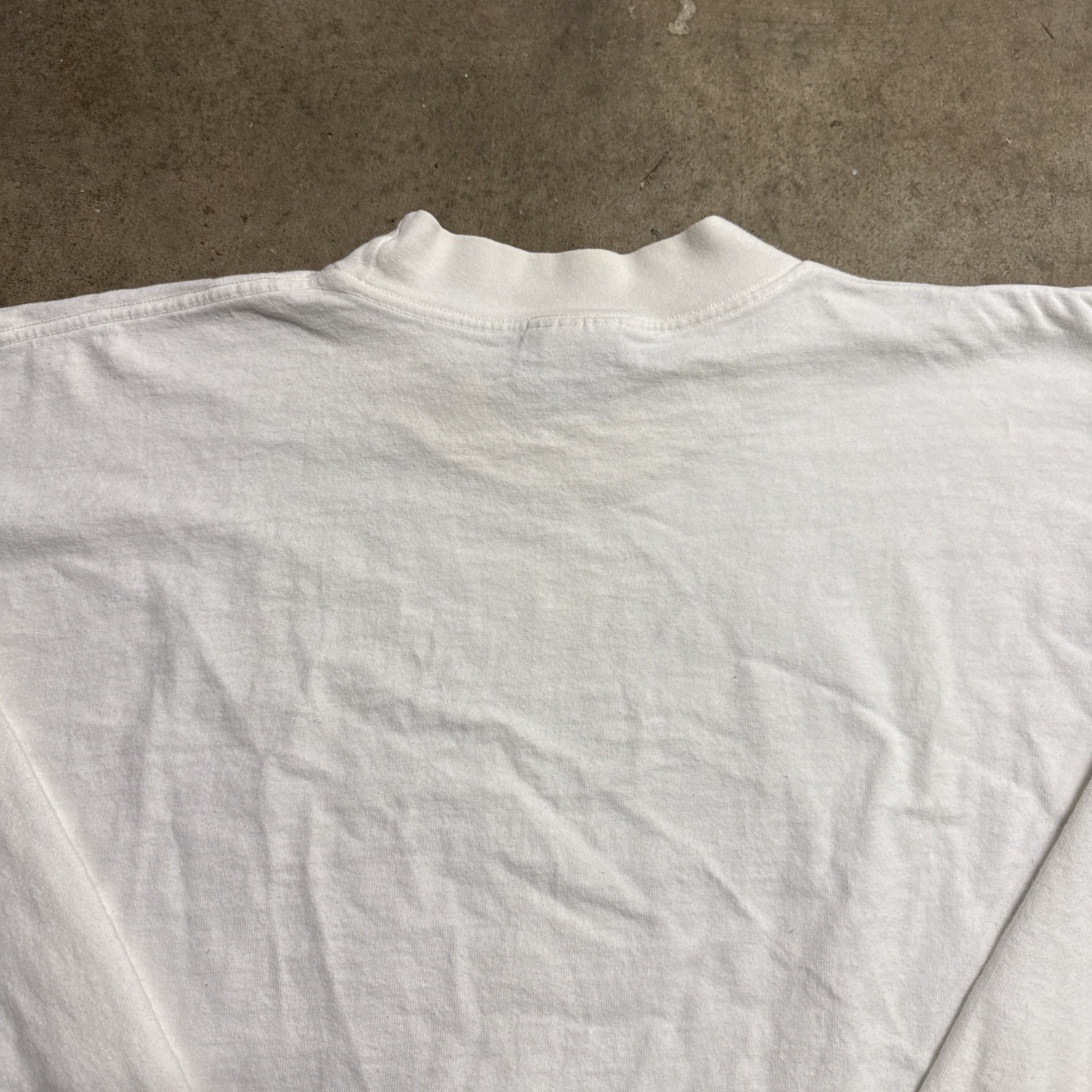 Vintage Nike Shirt Mens 2XL White Long Sleeve Mock Neck Swoosh ACG Thermal USA