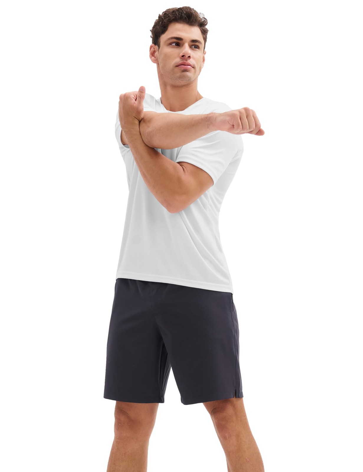 3 Pack Sun Shirts for Men Short Sleeve UPF 50+ Dry Fit Running Gym Hiking Wor…