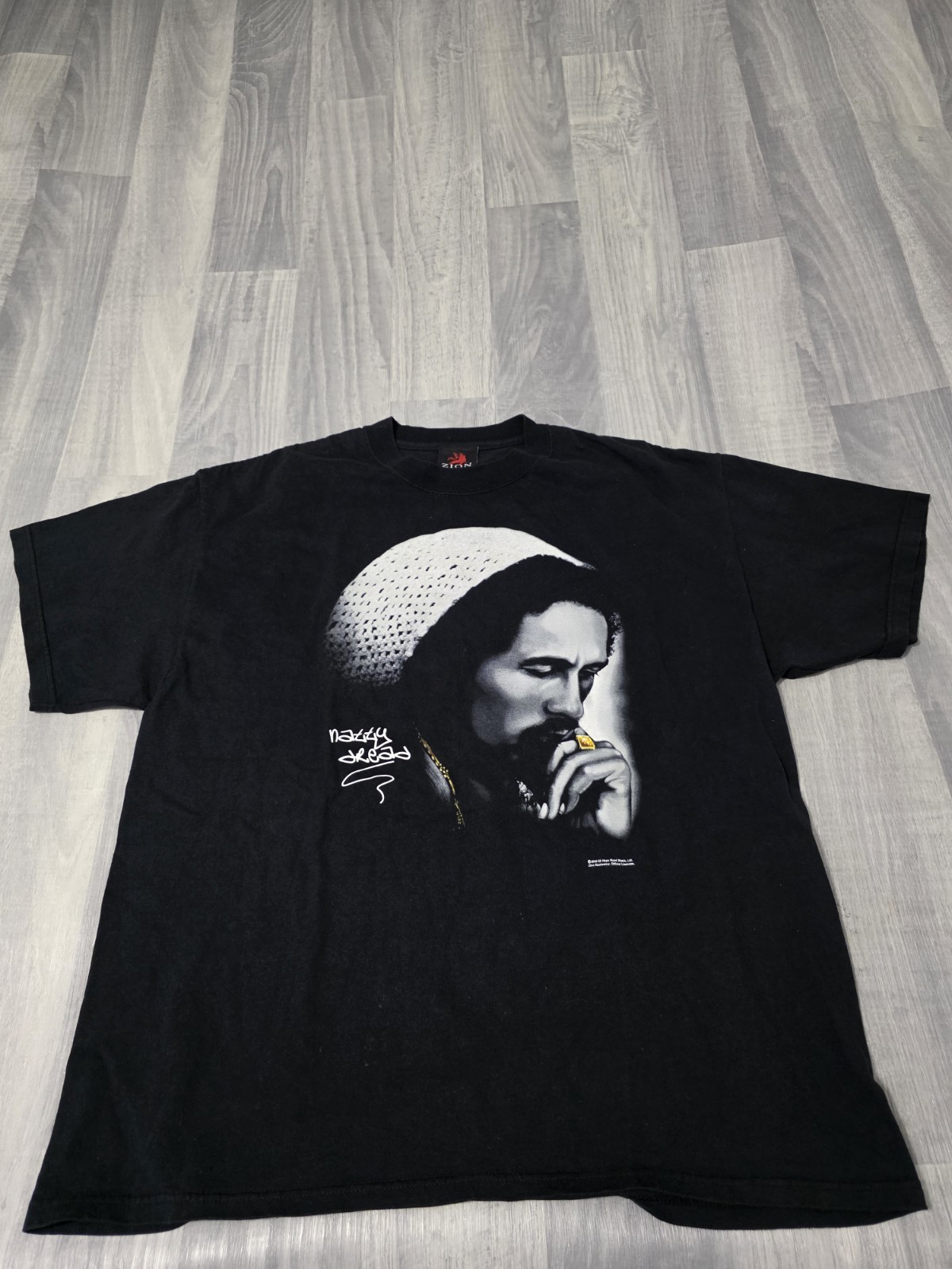 Vtg Bob Marley Black Zion Rootswear Natty Dread 2004 Y2K T-Shirt XL