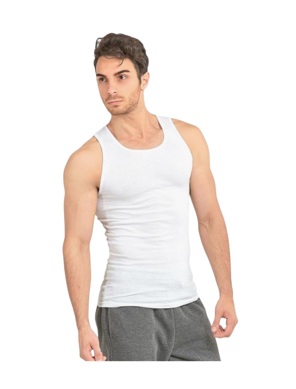 Mens 3 Pack Knocker White A-SHIRTS