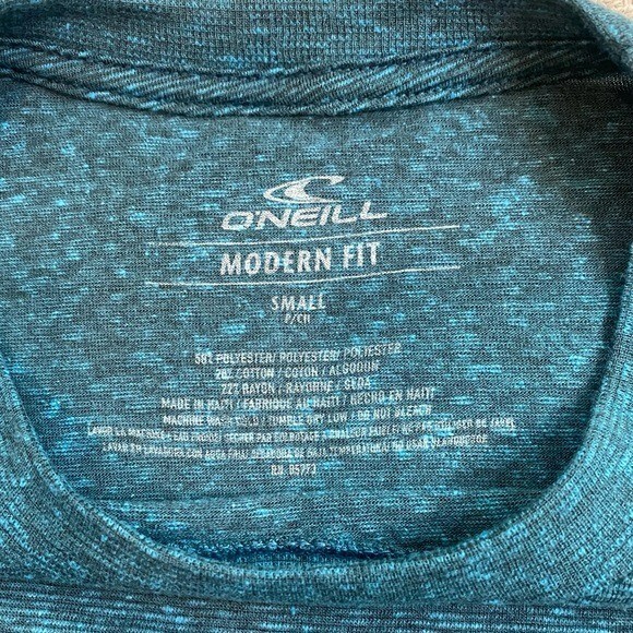 O’Neill Men’s Heather Teal Short Sleeve Shirt Size Small NWT $60 Modern Fit
