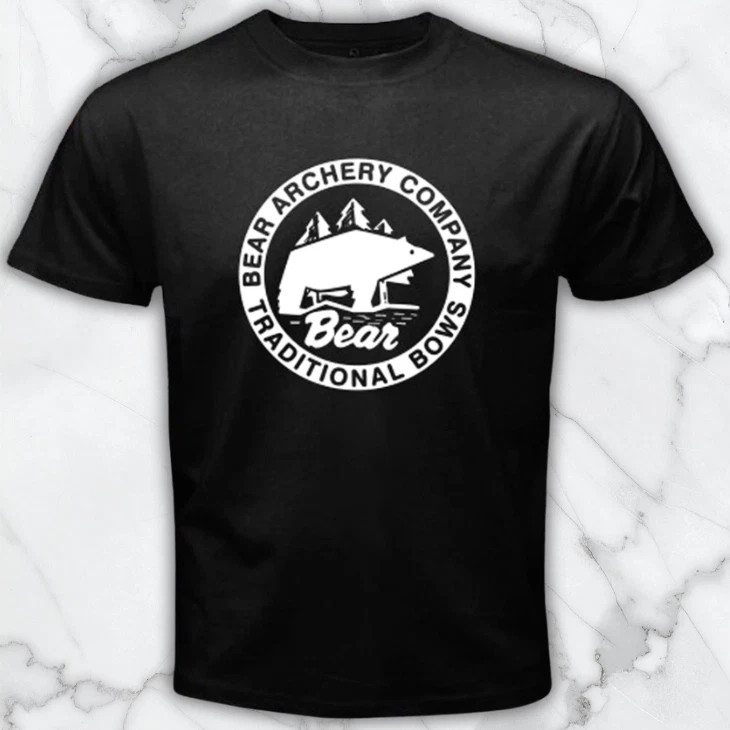 Bear Archery Bow Crossbow Men’s Black Graphic T Shirt Freeships