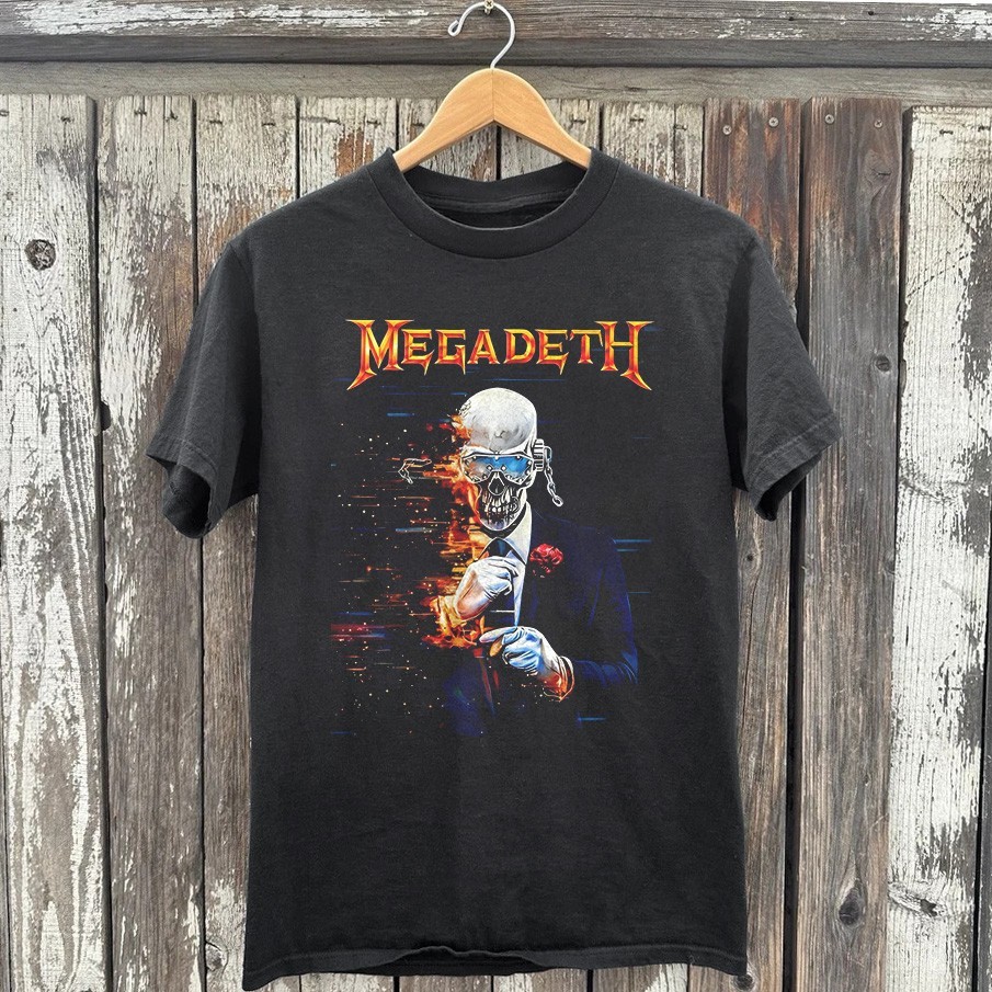 Megadeth Vic Rattlehead Skull Graphic Band T-Shirt