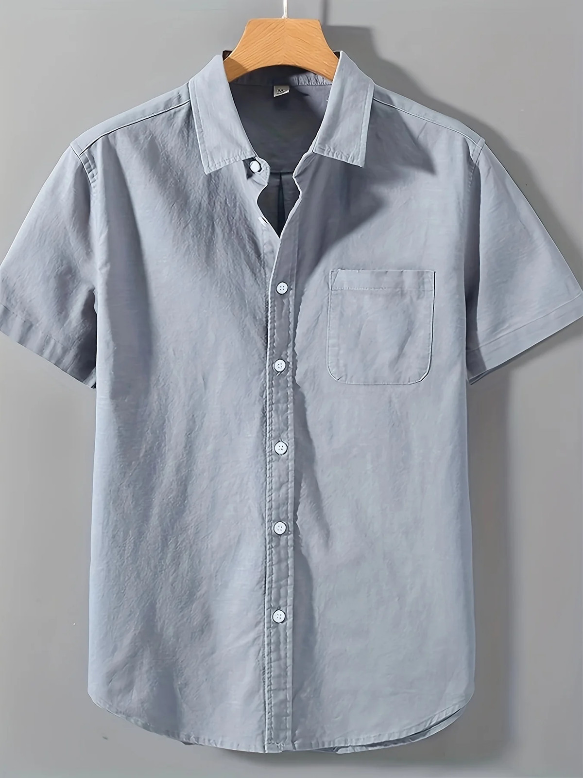 Fashionable High-Quality 100% Pure Cotton Solid Color Simple Men’s Short-Sleeve
