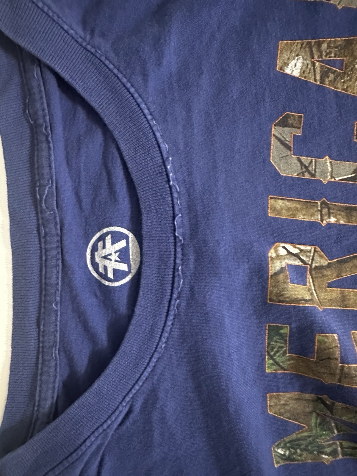 American Fighter Men’s Blue Graphic Print Crew Neck Short Sleeve T-Shirt 2XL