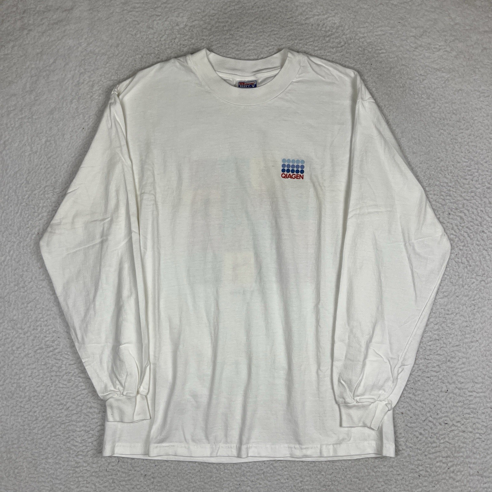 Vintage 90s QIAGEN Genetic Engineering Biotech T-Shirt Long Sleeve DNA RNA