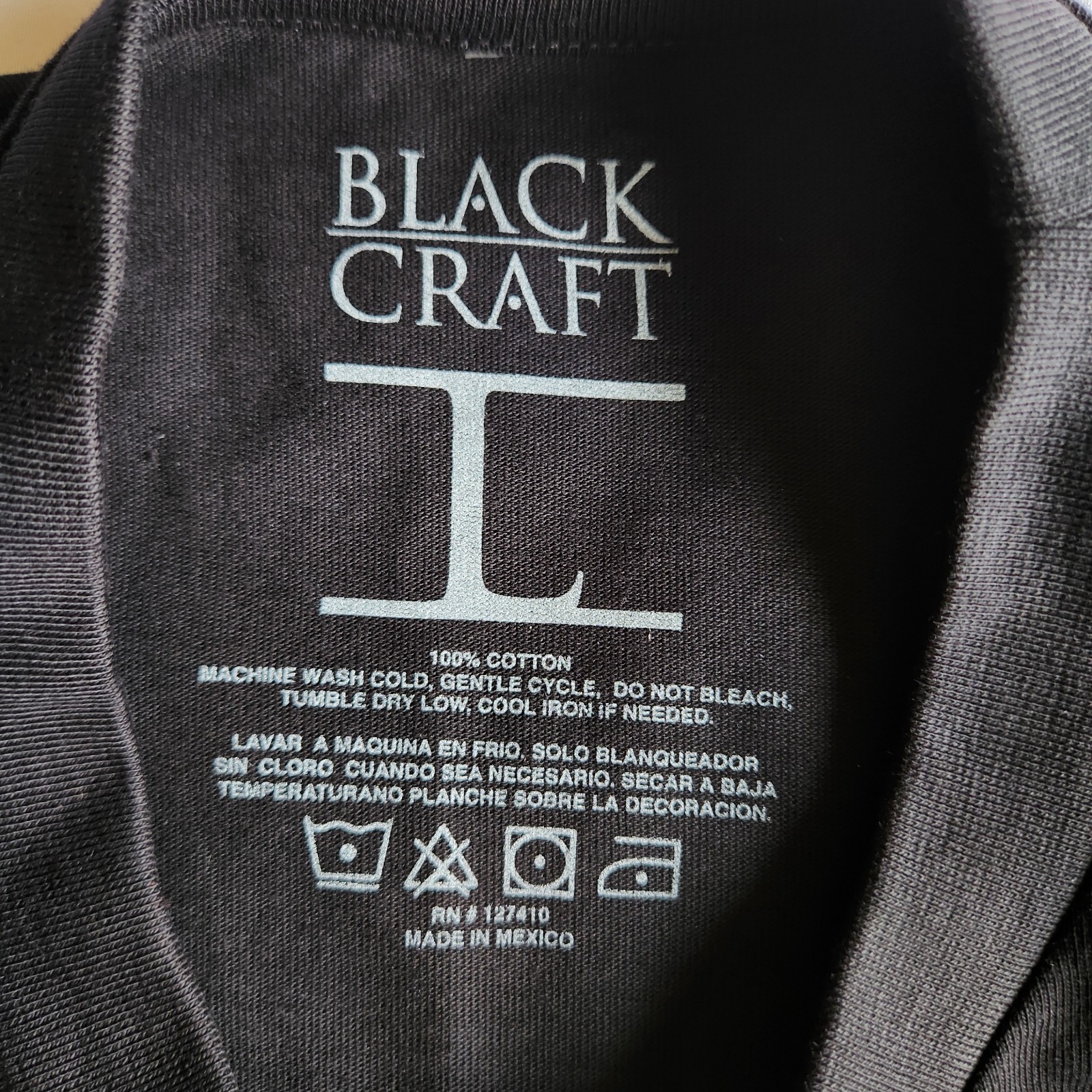 BlackCraft Cult Crematorium Death Grunge Lrg Oversized Crew Neck Graphic T-Shirt