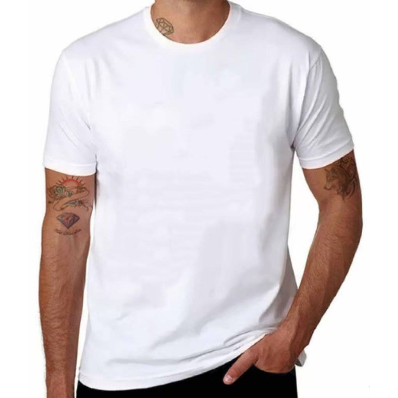 Men’s T-Shirt Short Sleeve Casual Cotton Fabric Solid Color Crew Neck T-Shirt