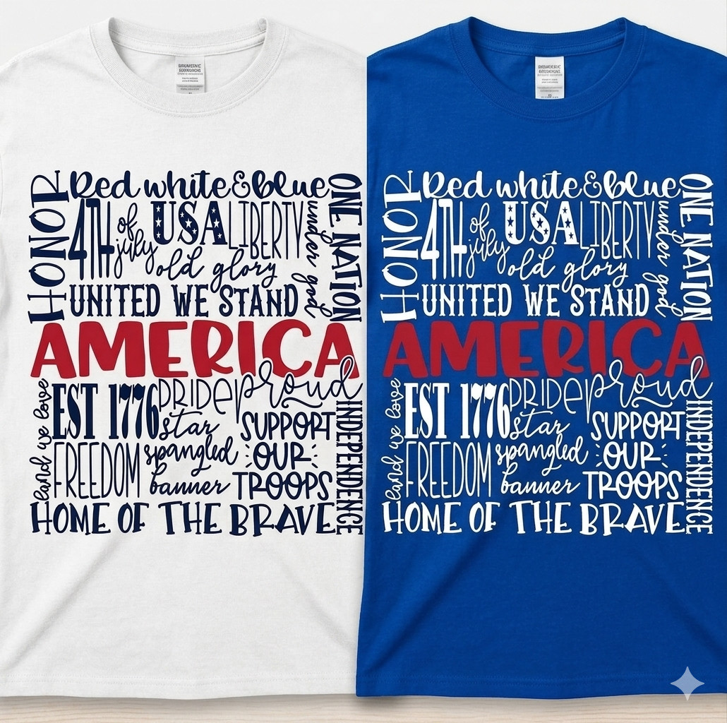 Unisex t-shirt 4th of July Red White & Blue