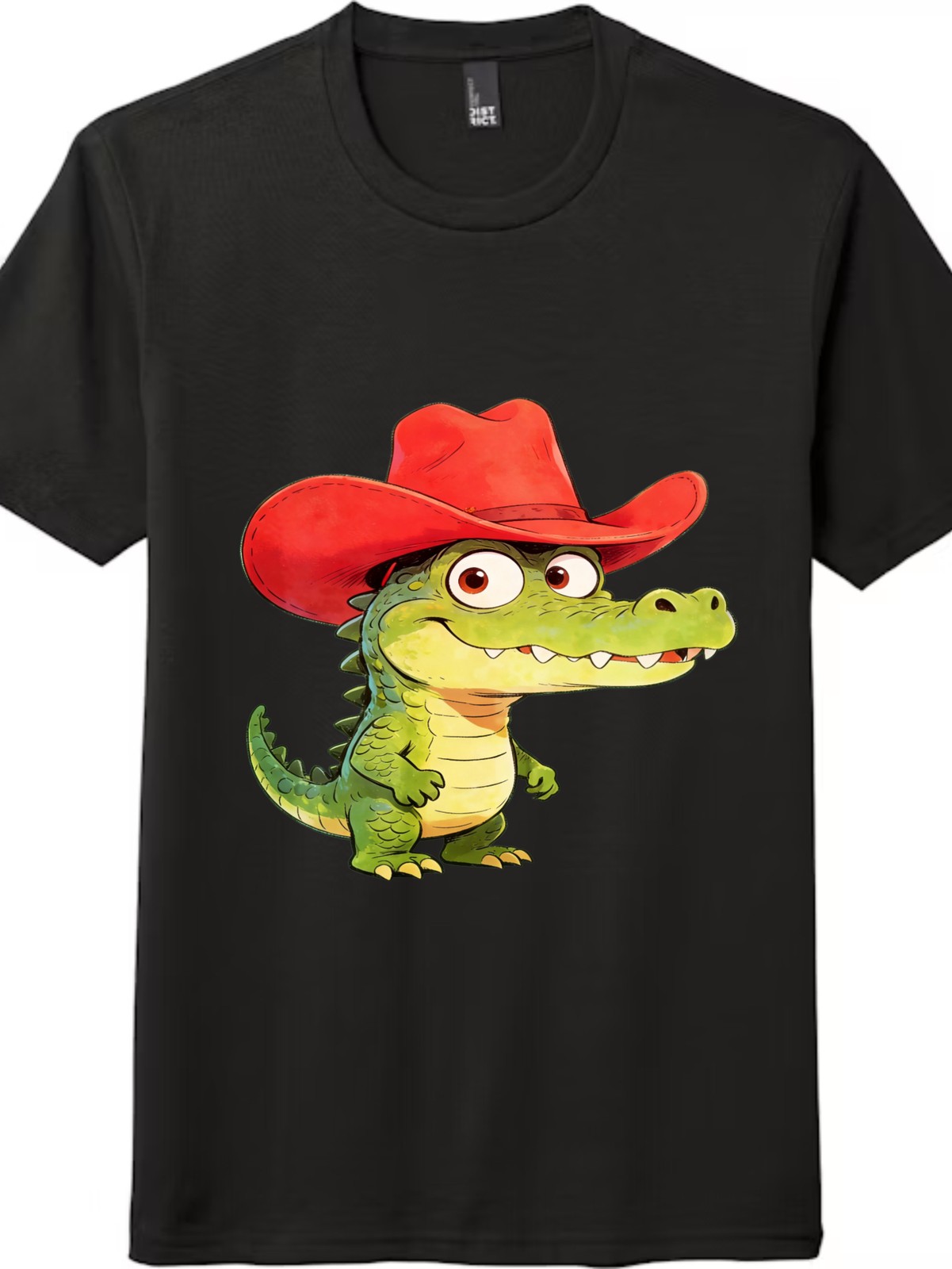 Retro Western Cute Cowboy Alligator Outdoor Leisure Unisex Cotton Tee