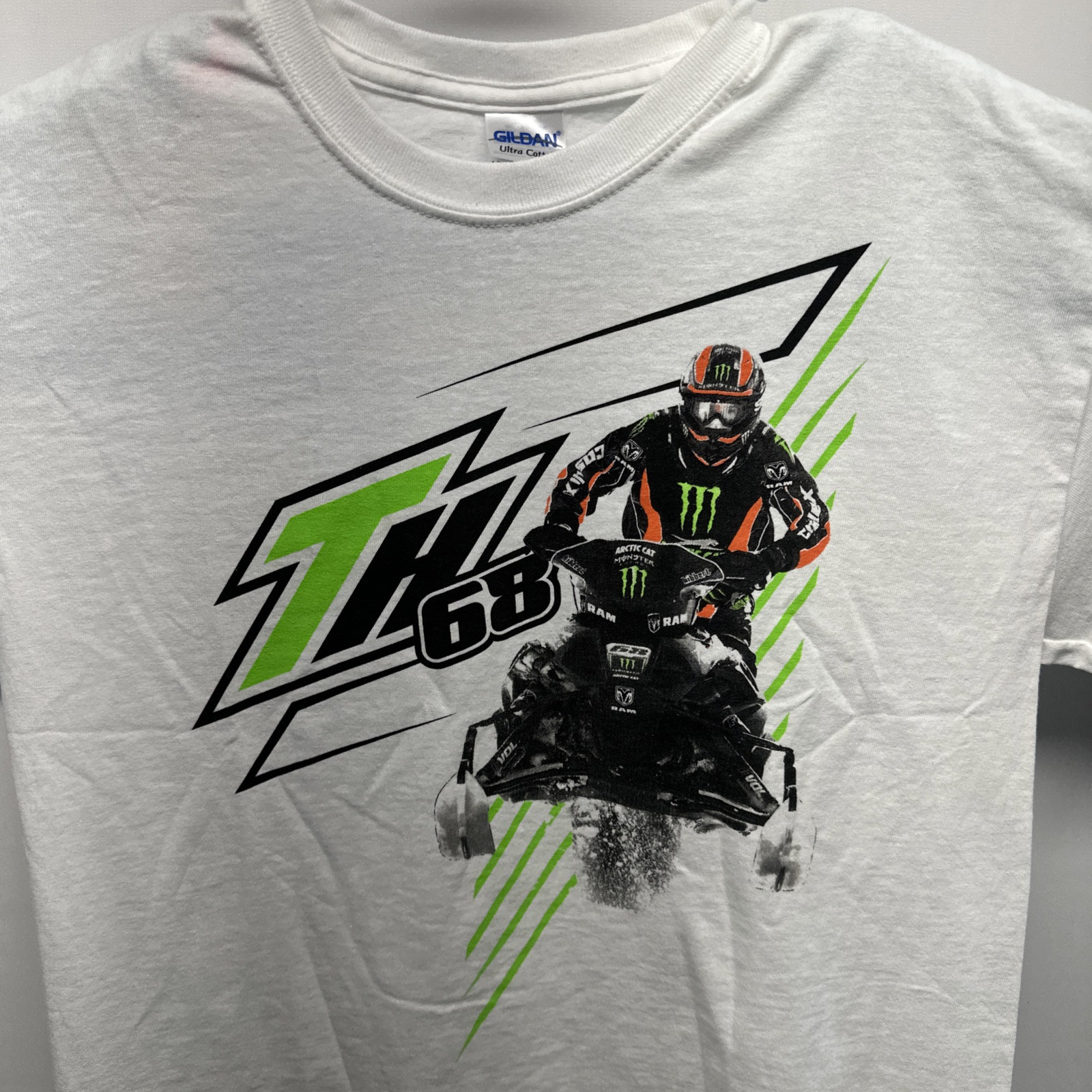 Tucker Hibbert 68 T Shirt Snocross Mens Med Black Racing T Train SNOX Arctic
