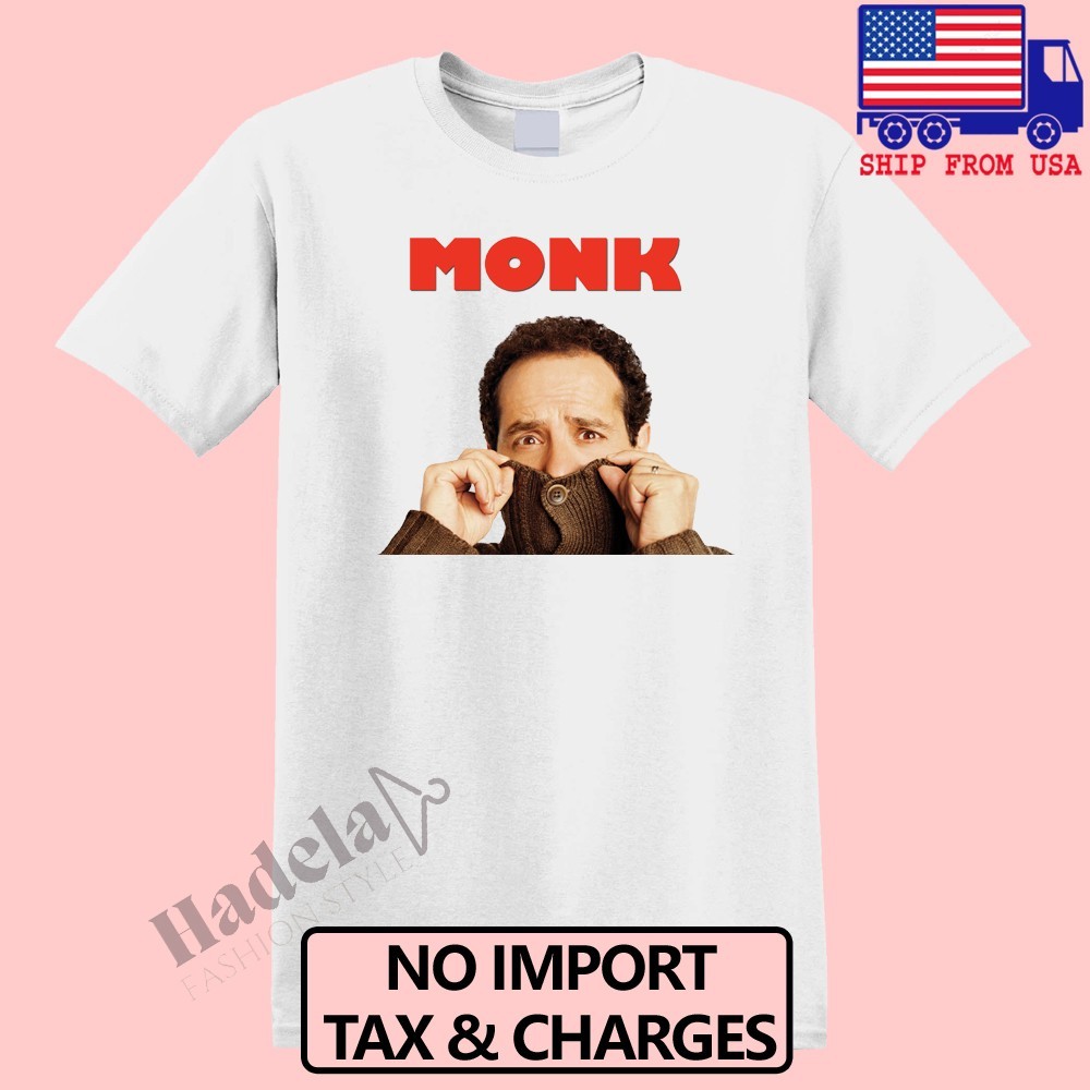 Monk TV show Men’s White Size S-5XL