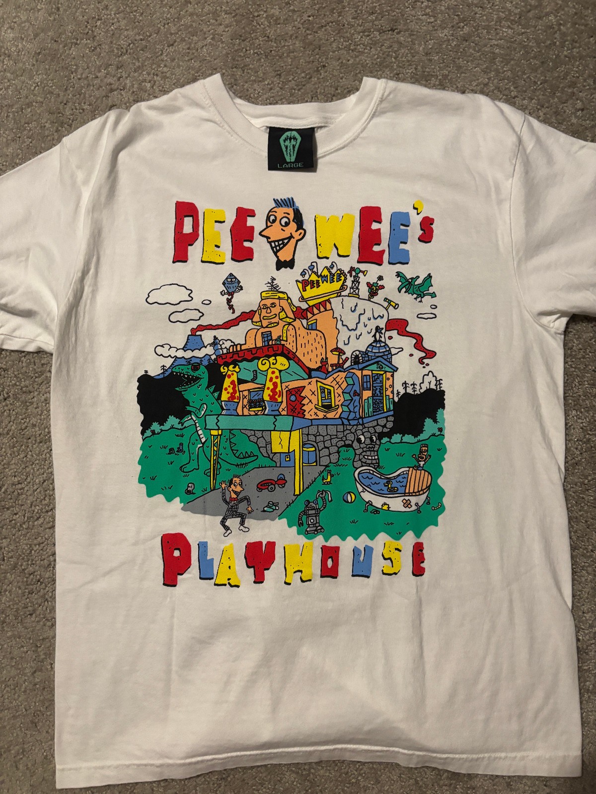Pee-Wee’s Playhouse Shirt Size Large Graveyard Goods TV Show
