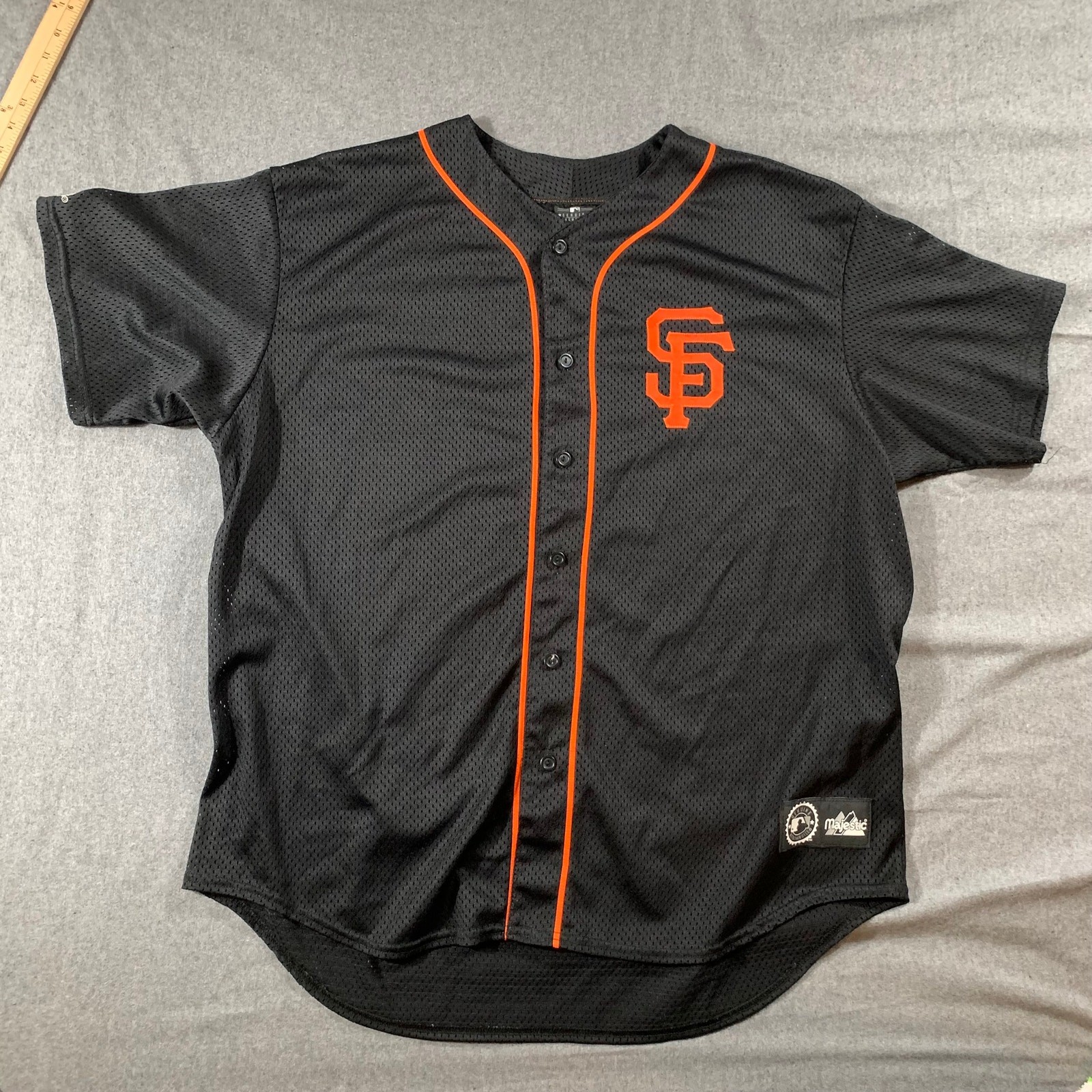 Majestic San Francisco Jersey Shirt Adult Size 2X Black Outdoor Athletic Shirt
