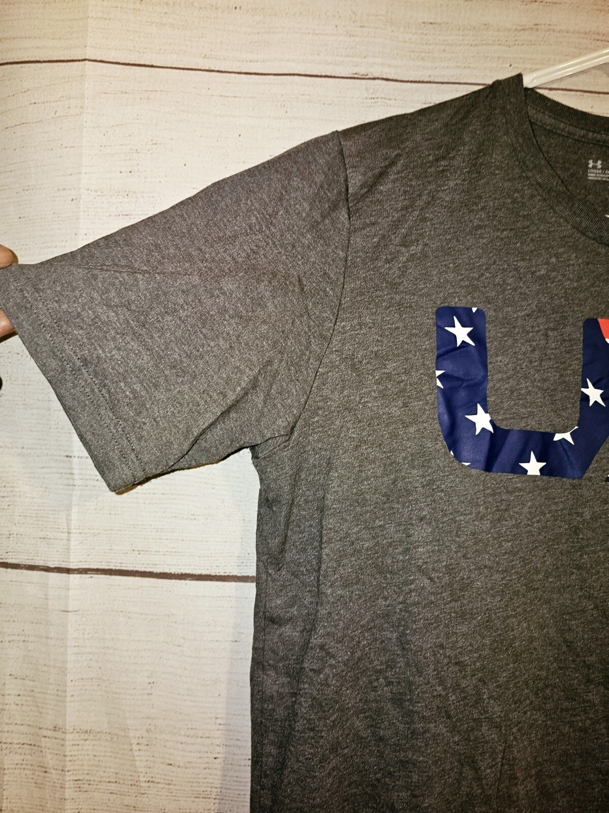 Under Armour Men’s UA Freedom Big Flag USA T-Shirt, Graphite, Sz. Small